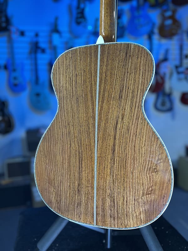 Martin OM-45 John Mayer Platinum Anniversary Acoustic Guitar - Platinum Gray Burst Top with Platinum Gray Toner Back & Sides, Martin Case, Limited Edition, 294