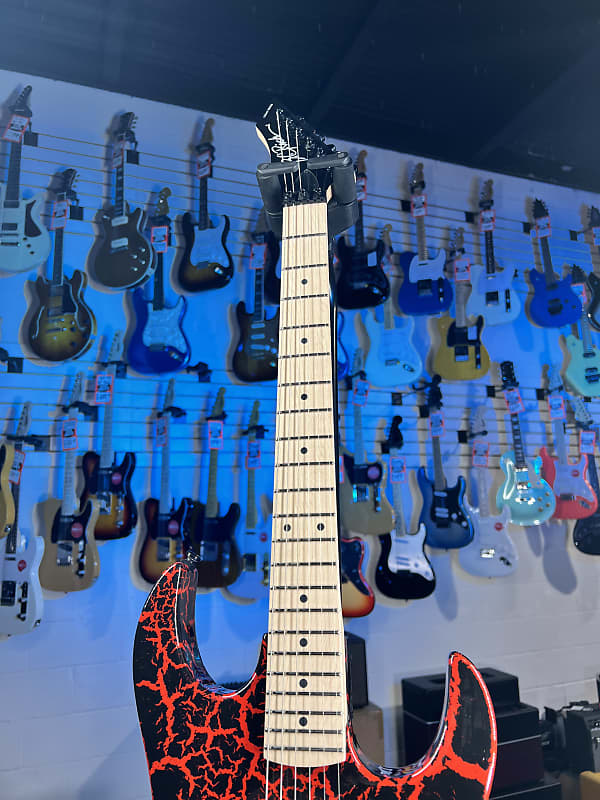 B.C. Rich Gunslinger Retro II - Red Crackle, Get Plek'd Free! 748