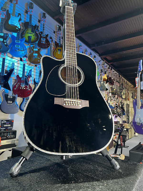 Takamine EF 381 DX-LH Acoustic Guitar - Black Auth Deal Free Shipping! 143