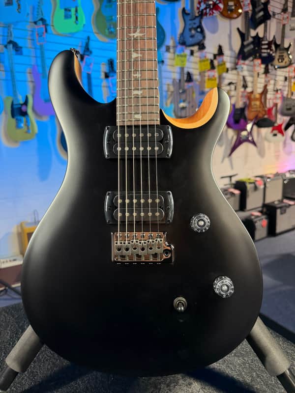 PRS SE CE 24 Satin - Flat Black Top, C&M Exclusive - Black