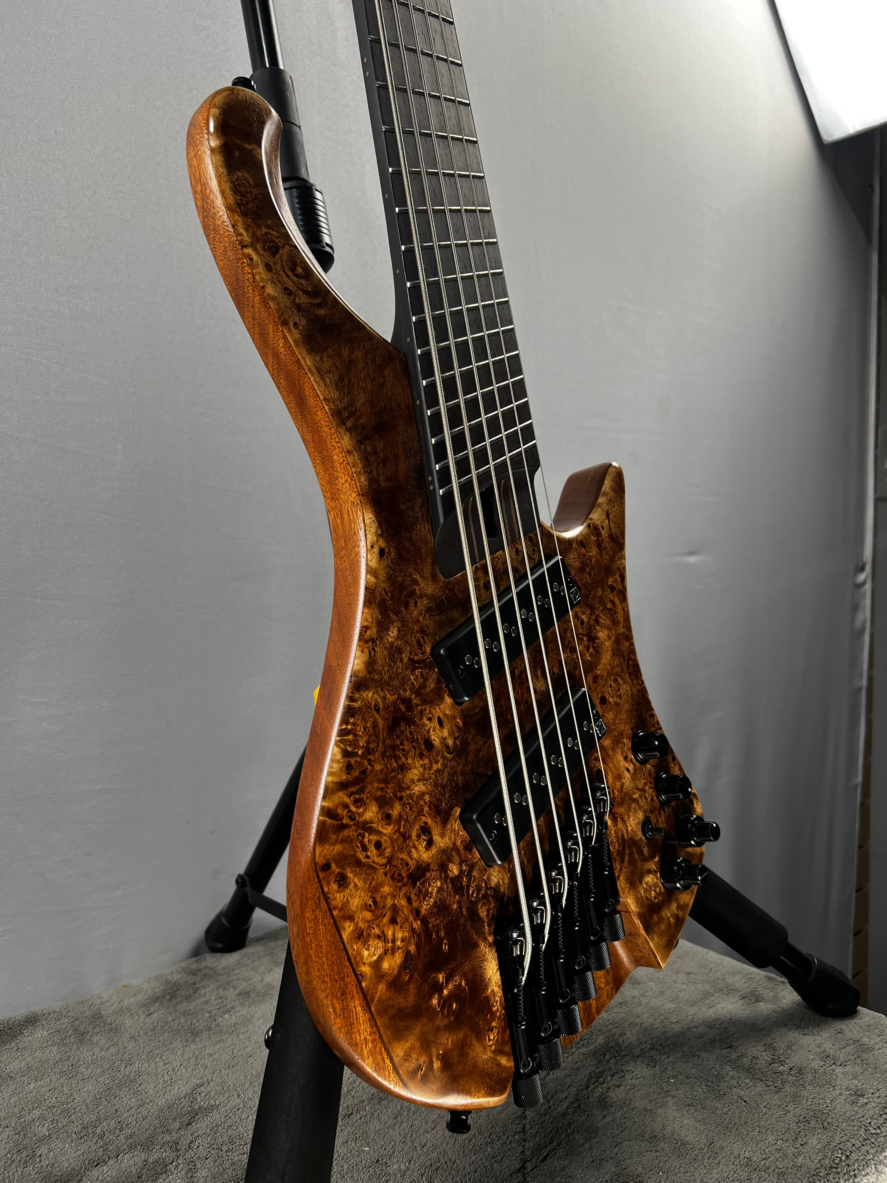 EHB Ergonomic Headless 6-string Multi-scale Bass Guitar - Antique Brown Stained Low Gloss #112
