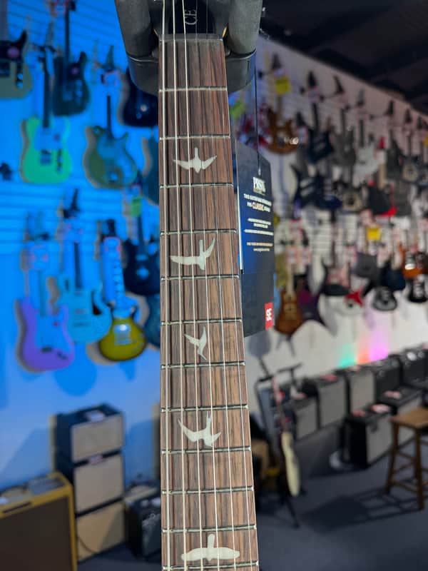 PRS SE CE 24 Satin - Flat White Top, C&M Exclusive - Black / Smoked Hardware, Free Plek & Setup # 828