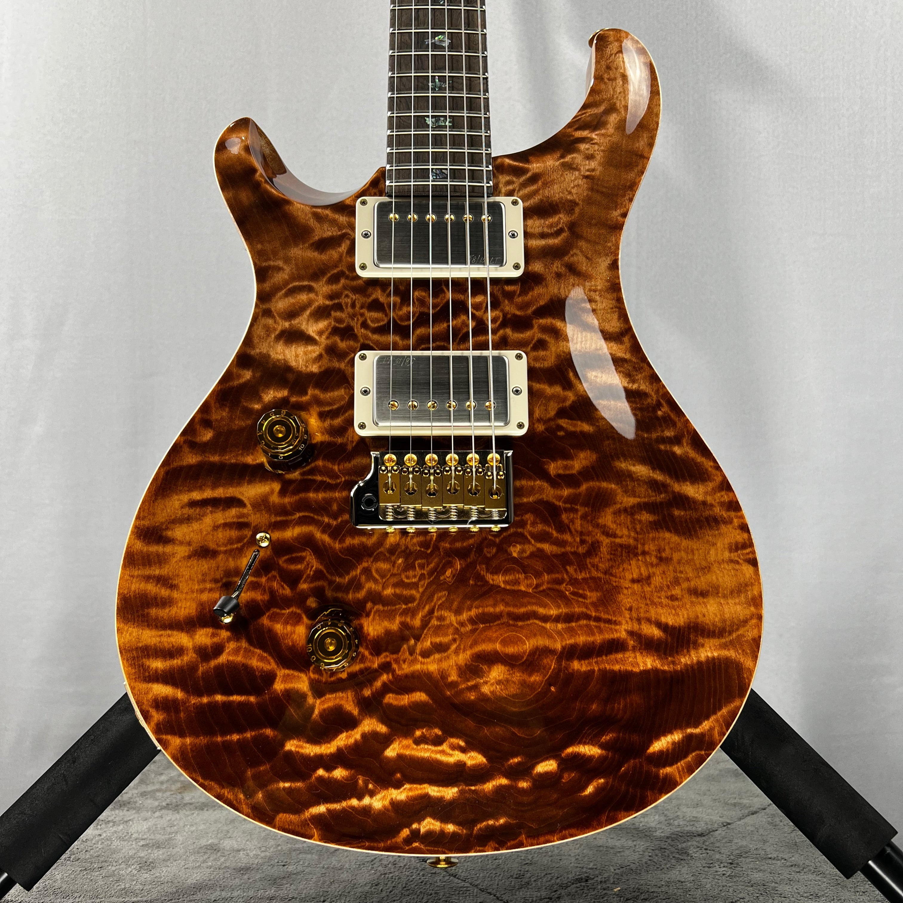 PRS Wood library, 10-Top, Custom 24 Left-Handed - Copperhead w/Paisley Case #597