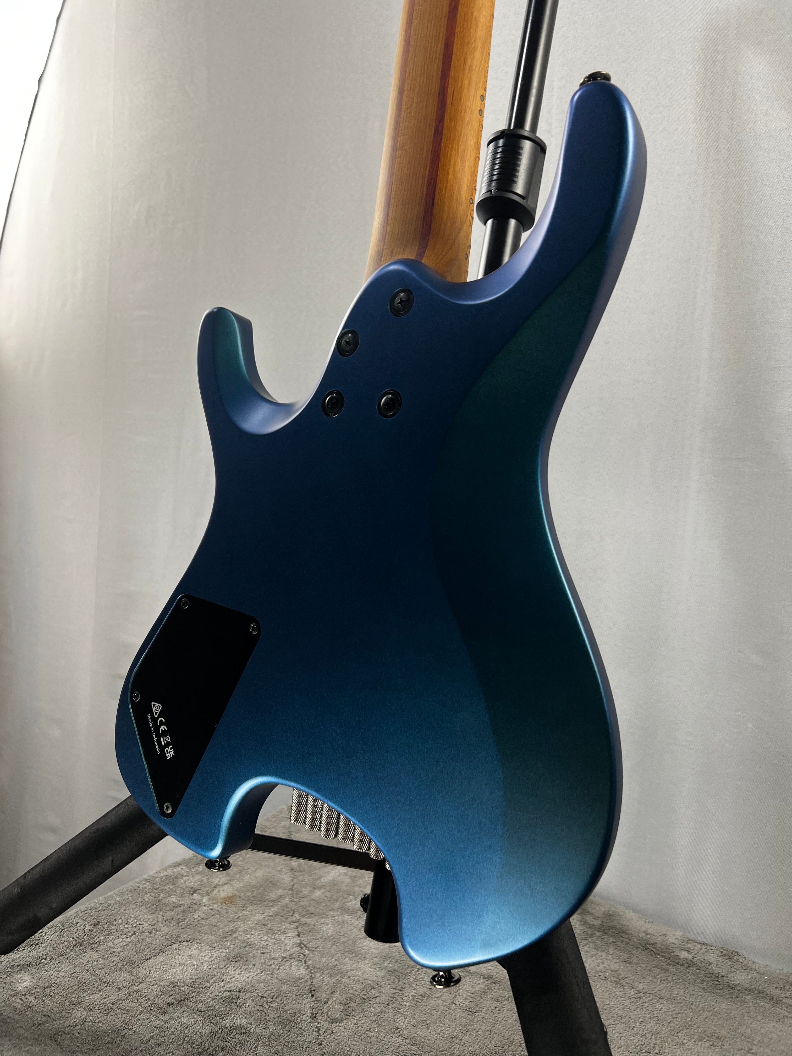 Q547 7-string Electric Guitar - Blue Chameleon Metallic Matte #016 GET PLEK'D!