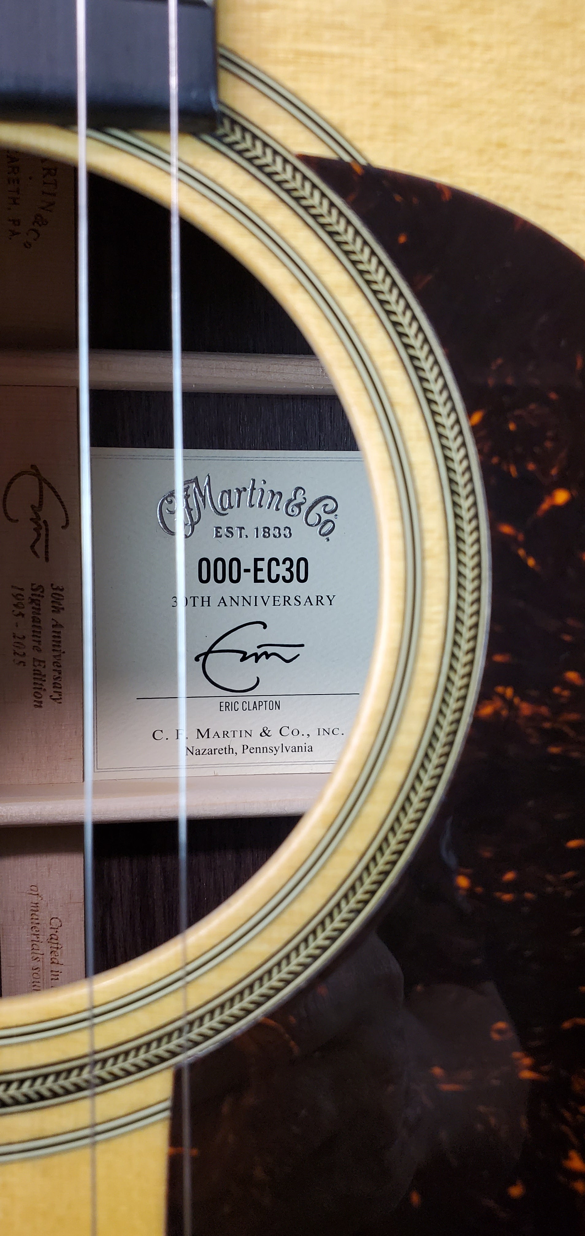 Martin 000-EC Eric Clapton 30th Anniversary Acoustic Guitar - Antique Toner, 848