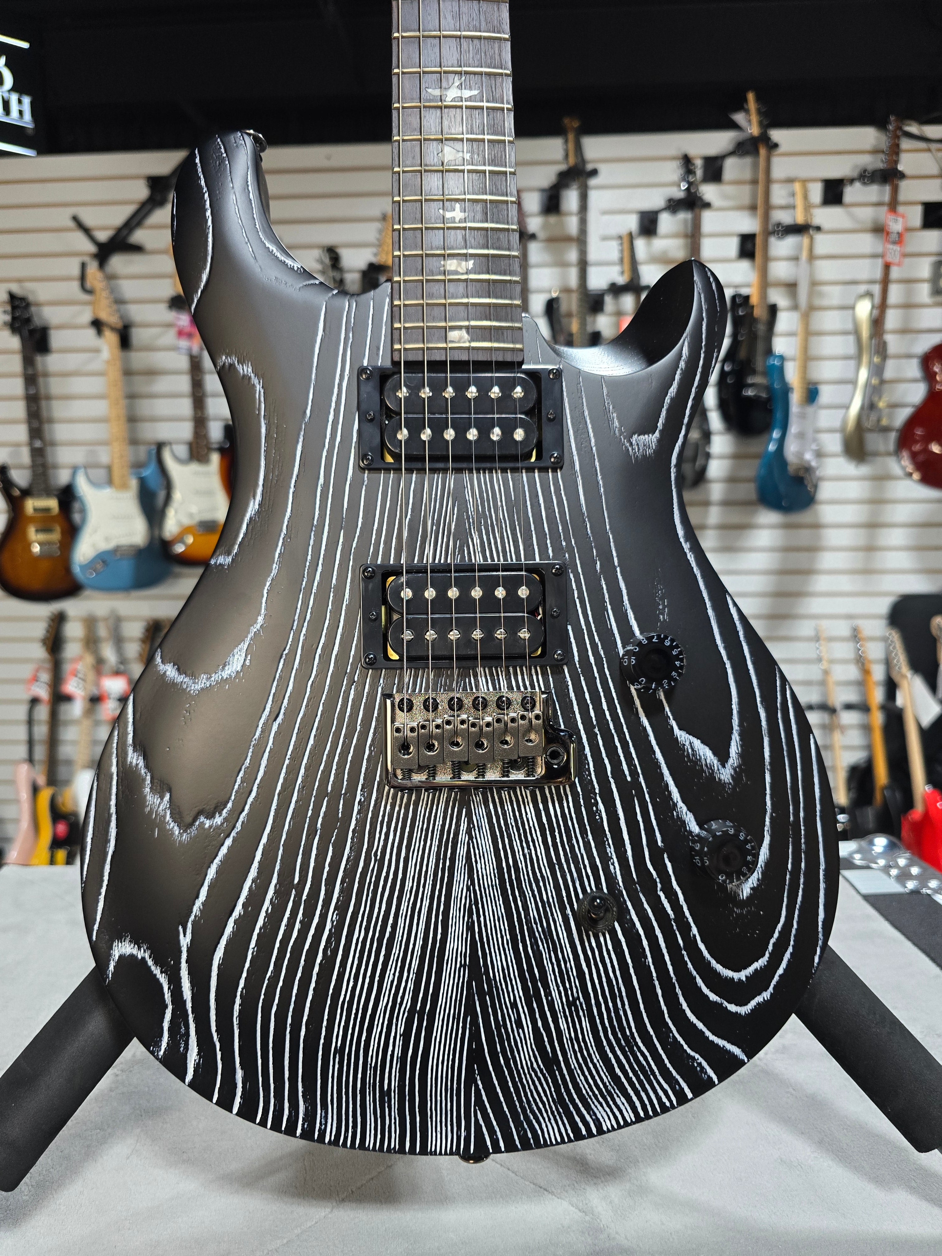SE Sandblasted CE 24 Electric Guitar - Sandblasted White, Limited Edition #101 GET PLEK'D!