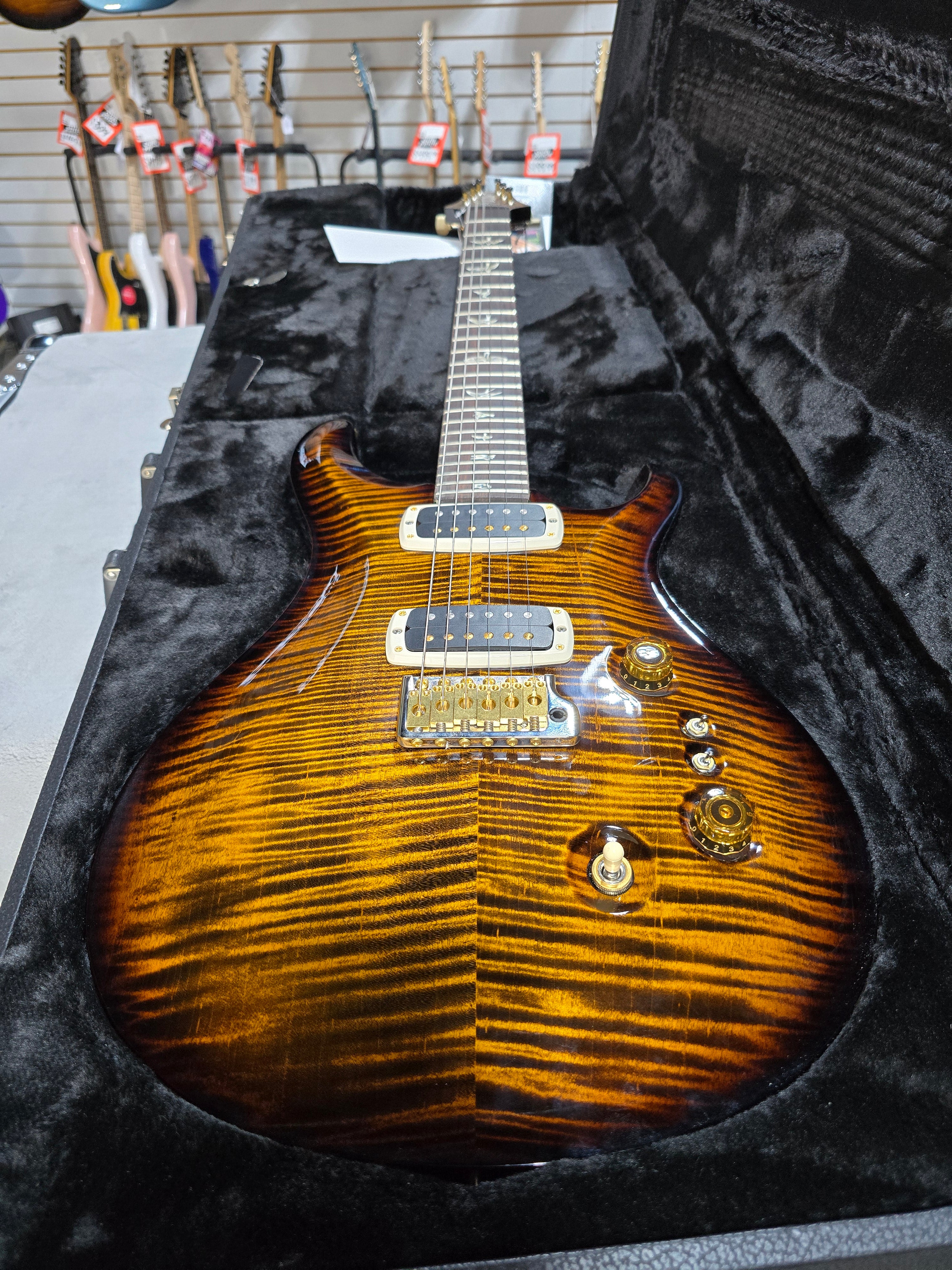 Custom 24-08 10-Top Electric Guitar - Black Gold Wrap Burst #771 GET PLEK'D!