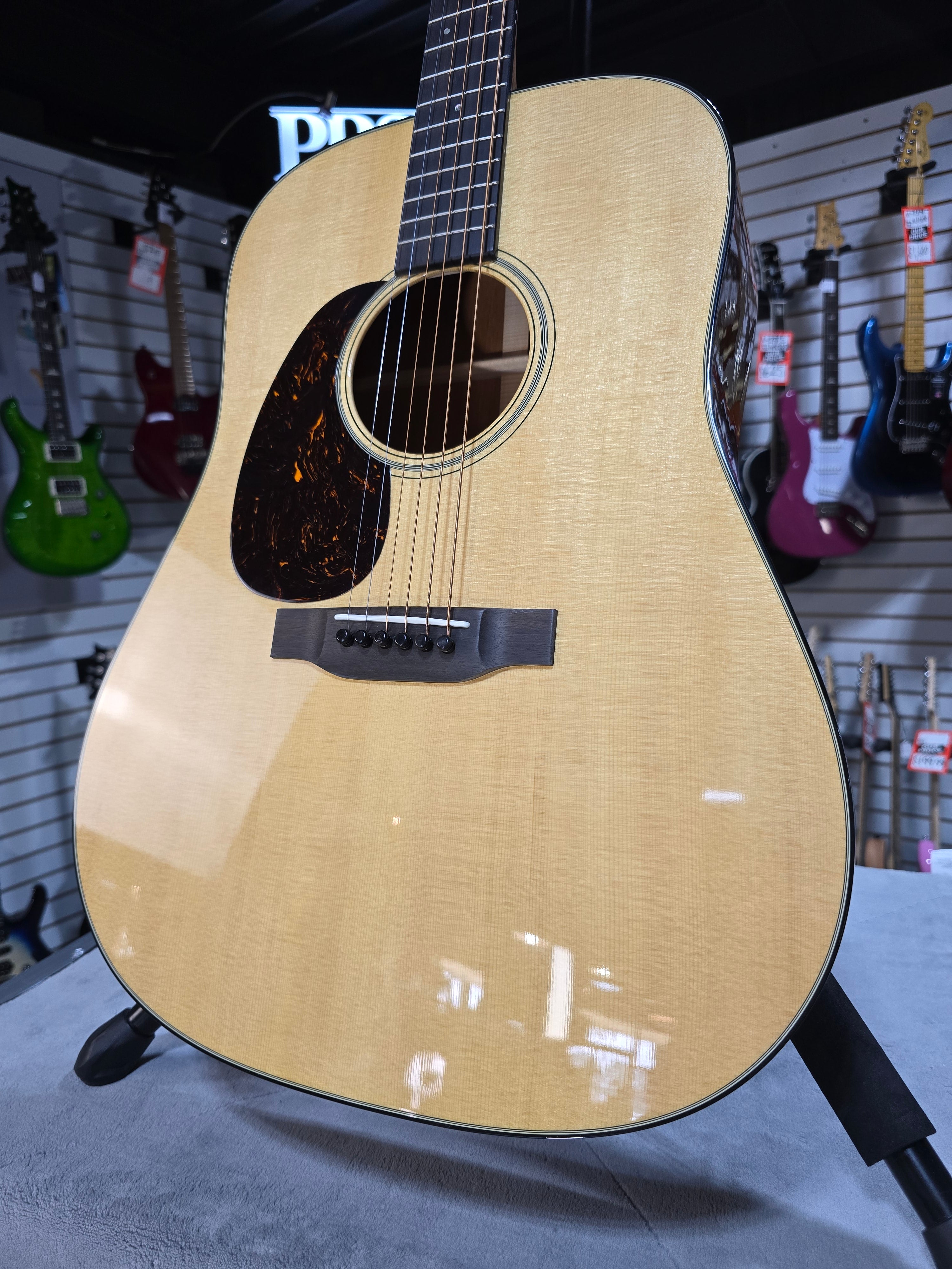 Martin D-18 Left-Handed Standard Series Acoustic Guitar - Natural Aging Toner (2025) - OHSC & PLEK*D