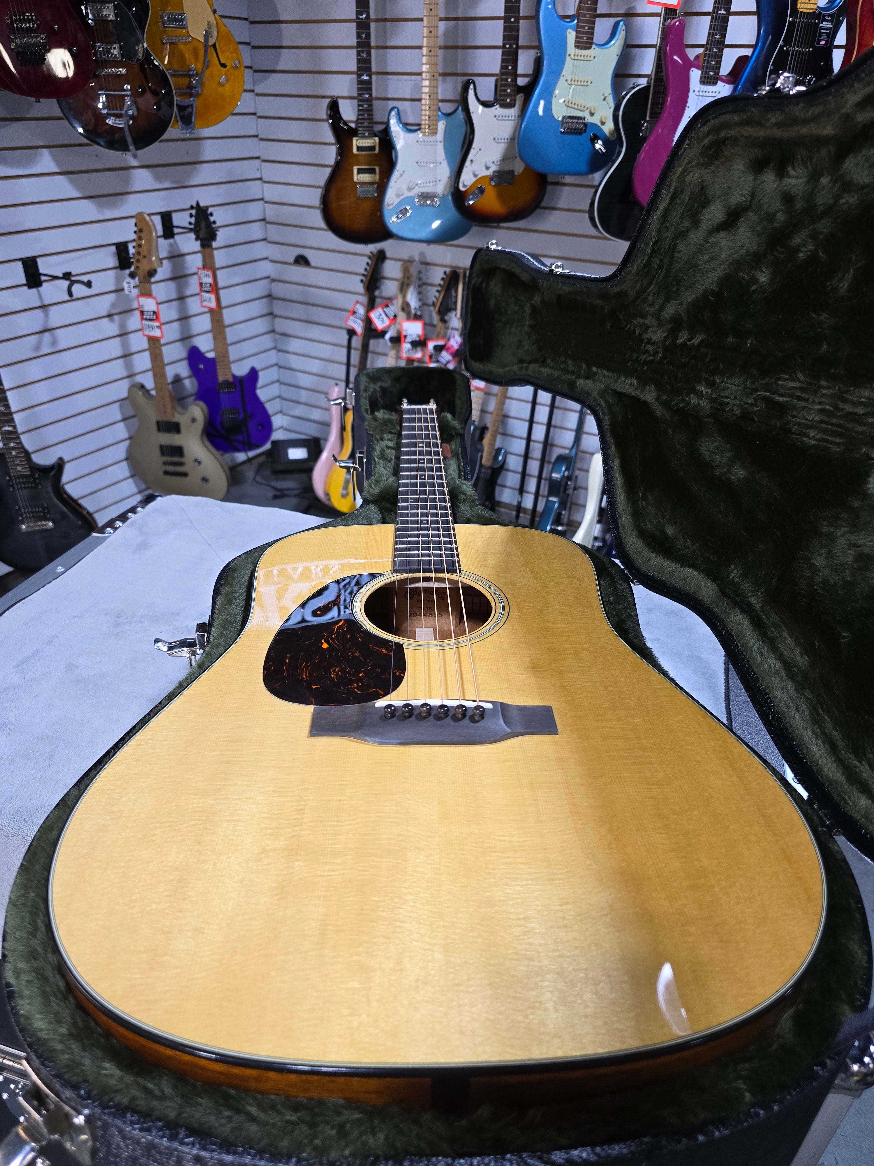 Martin D-18 Left-Handed Standard Series Acoustic Guitar - Natural Aging Toner (2025) - OHSC & PLEK*D