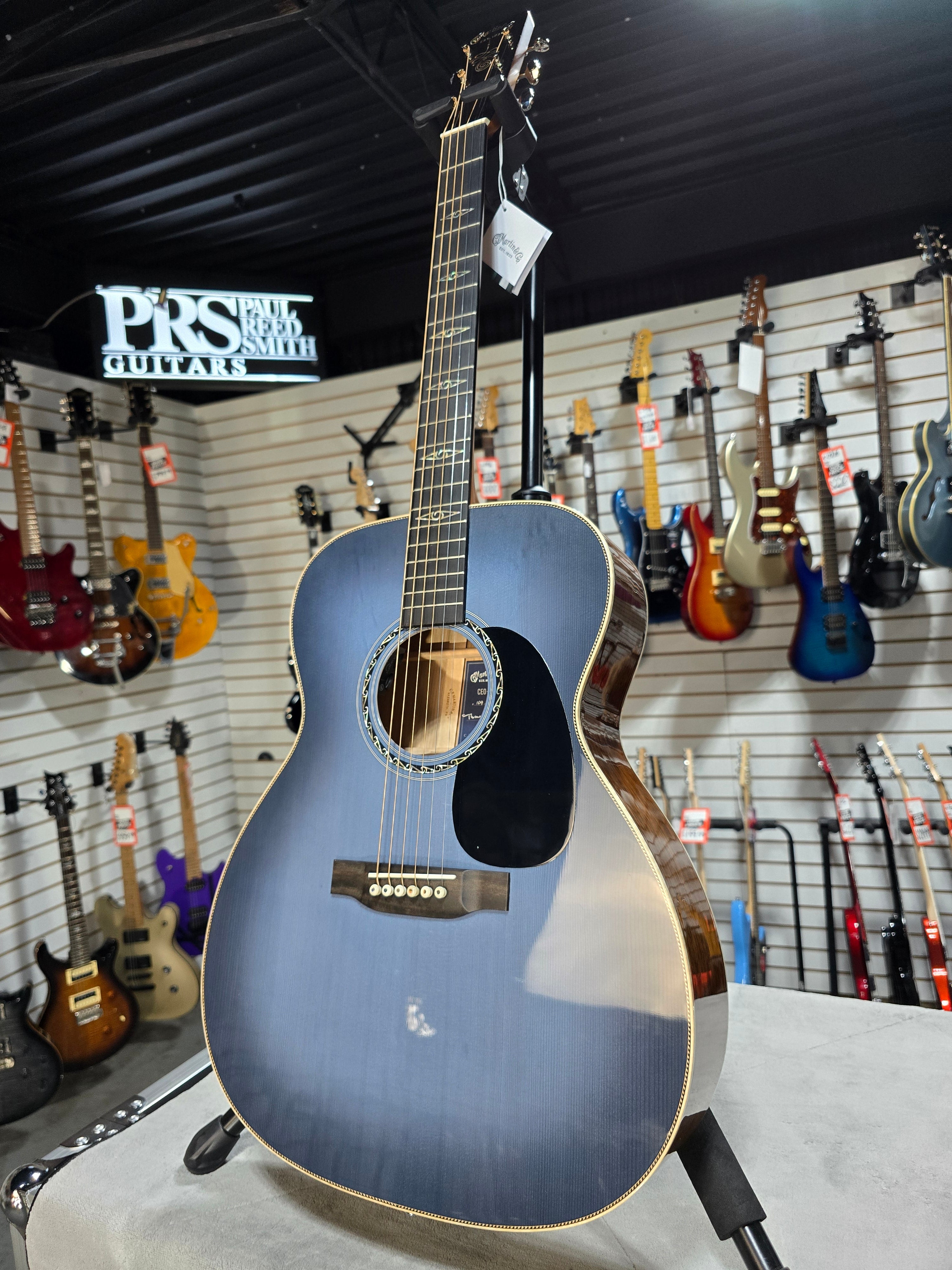 Martin CEO-11 Acoustic-electric Guitar - New Horizons Blue Burst w/OHSC & PLEK*D #040