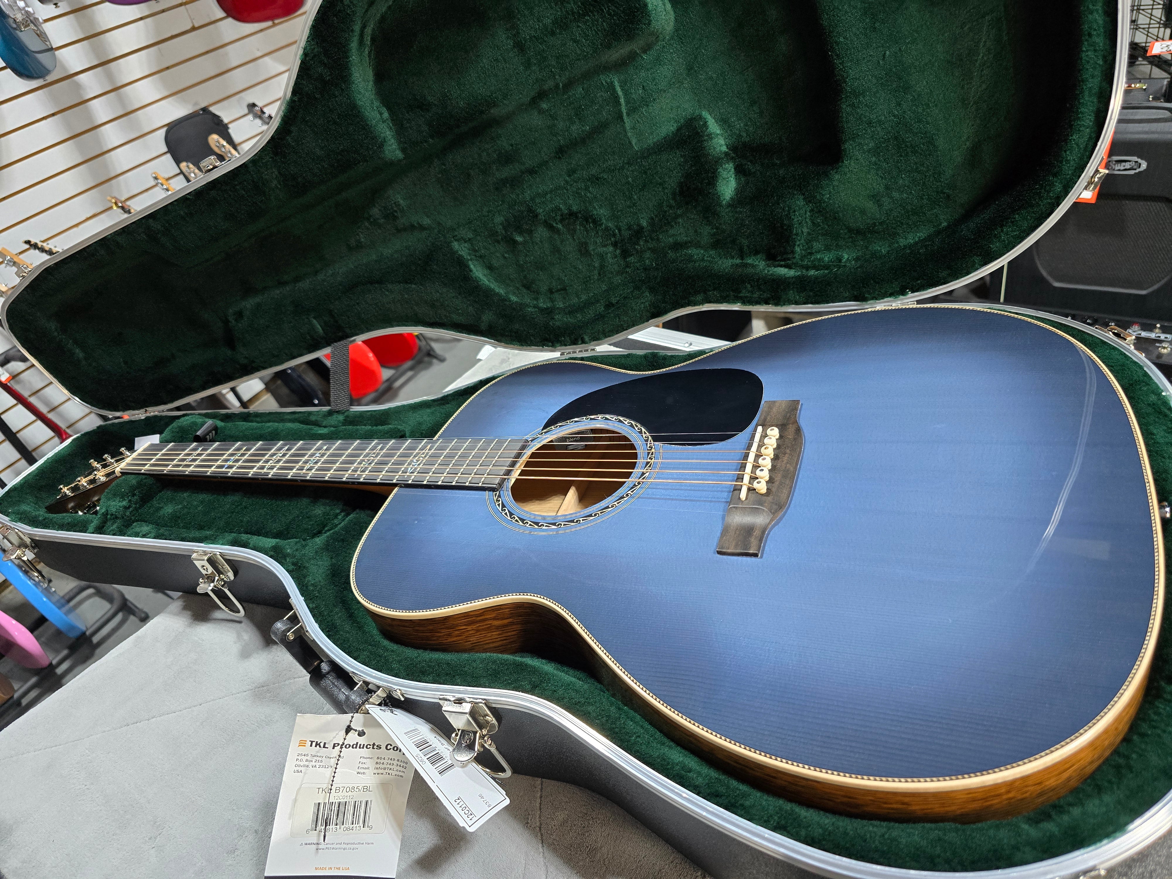Martin CEO-11 Acoustic-electric Guitar - New Horizons Blue Burst w/OHSC & PLEK*D #040
