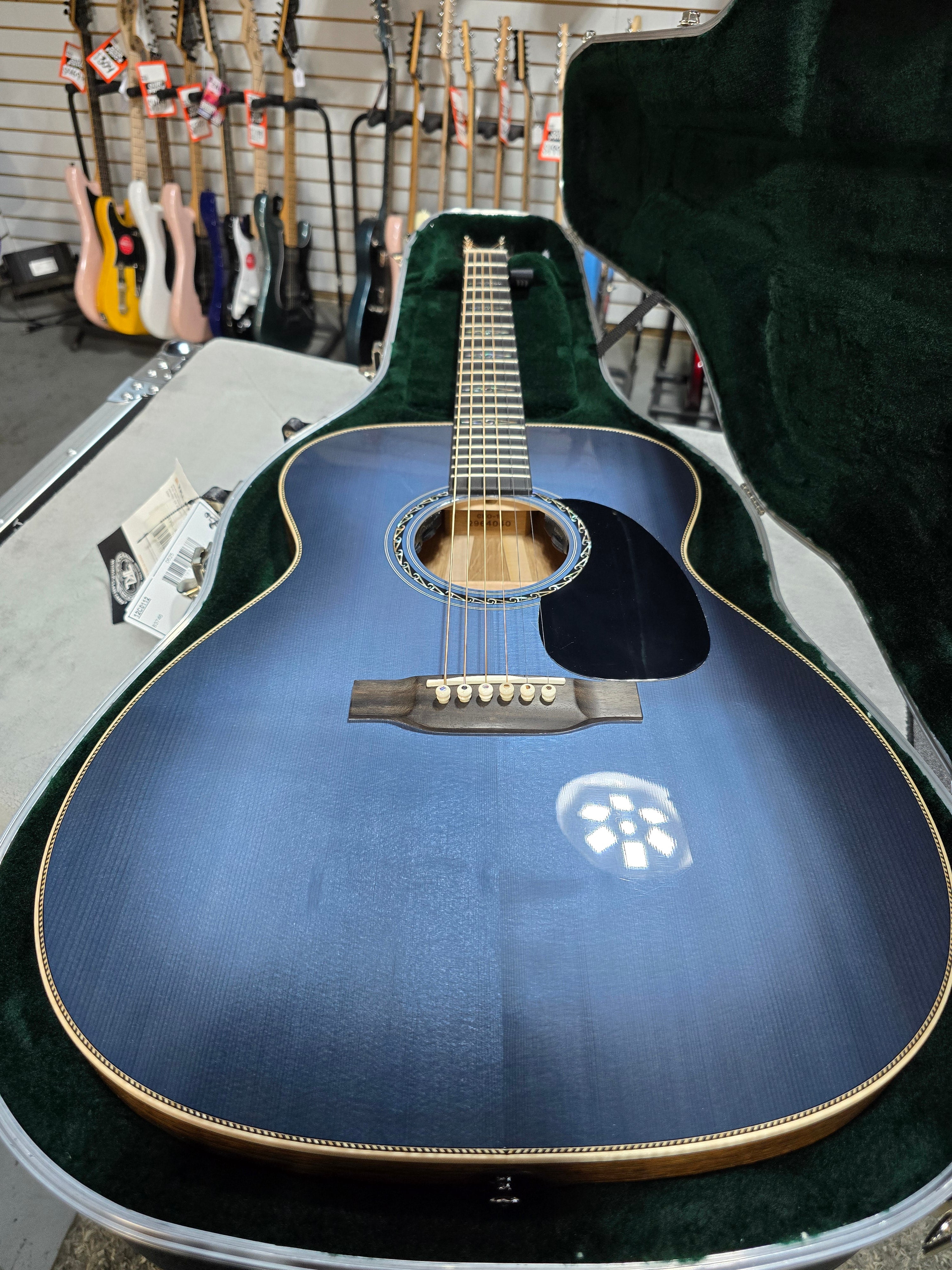 Martin CEO-11 Acoustic-electric Guitar - New Horizons Blue Burst w/OHSC & PLEK*D #040