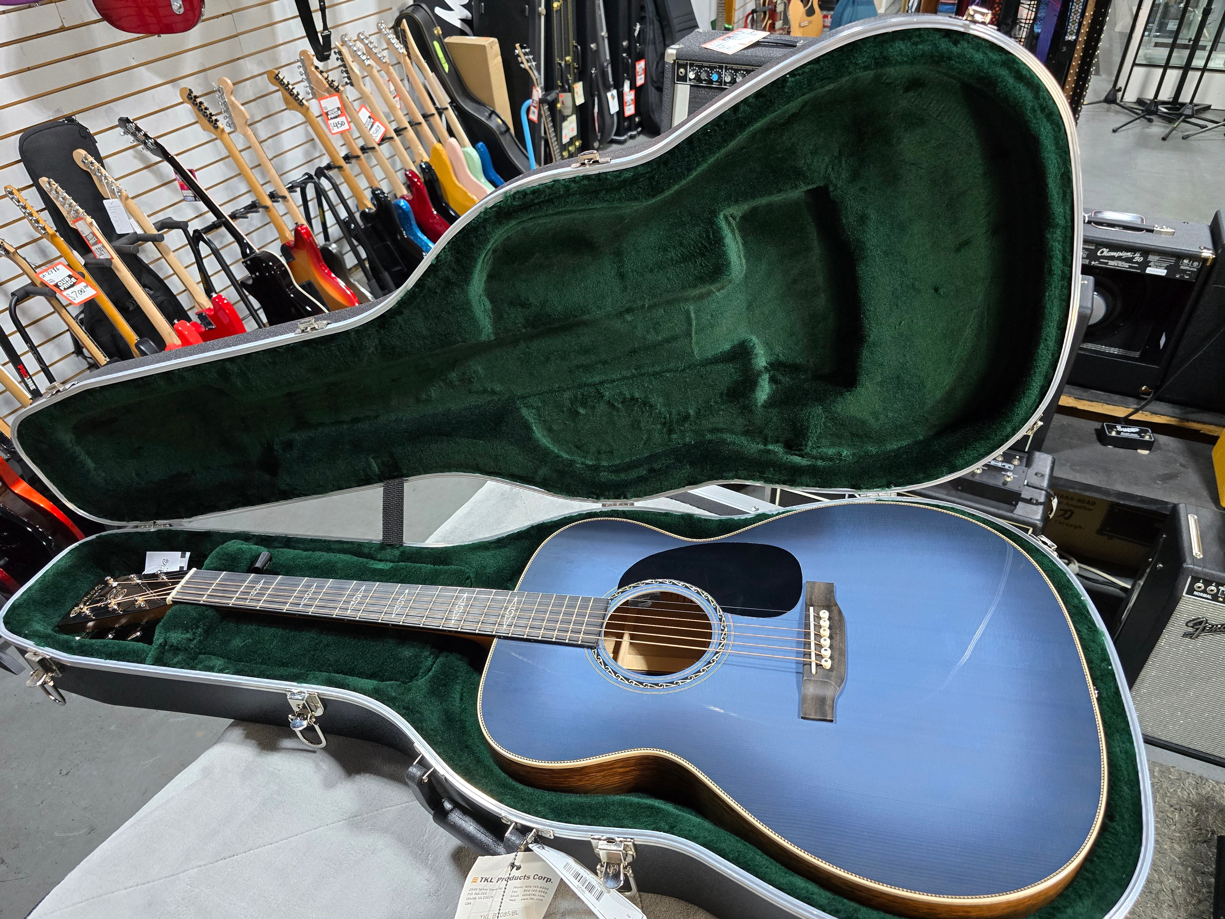 Martin CEO-11 Acoustic-electric Guitar - New Horizons Blue Burst w/OHSC & PLEK*D #040