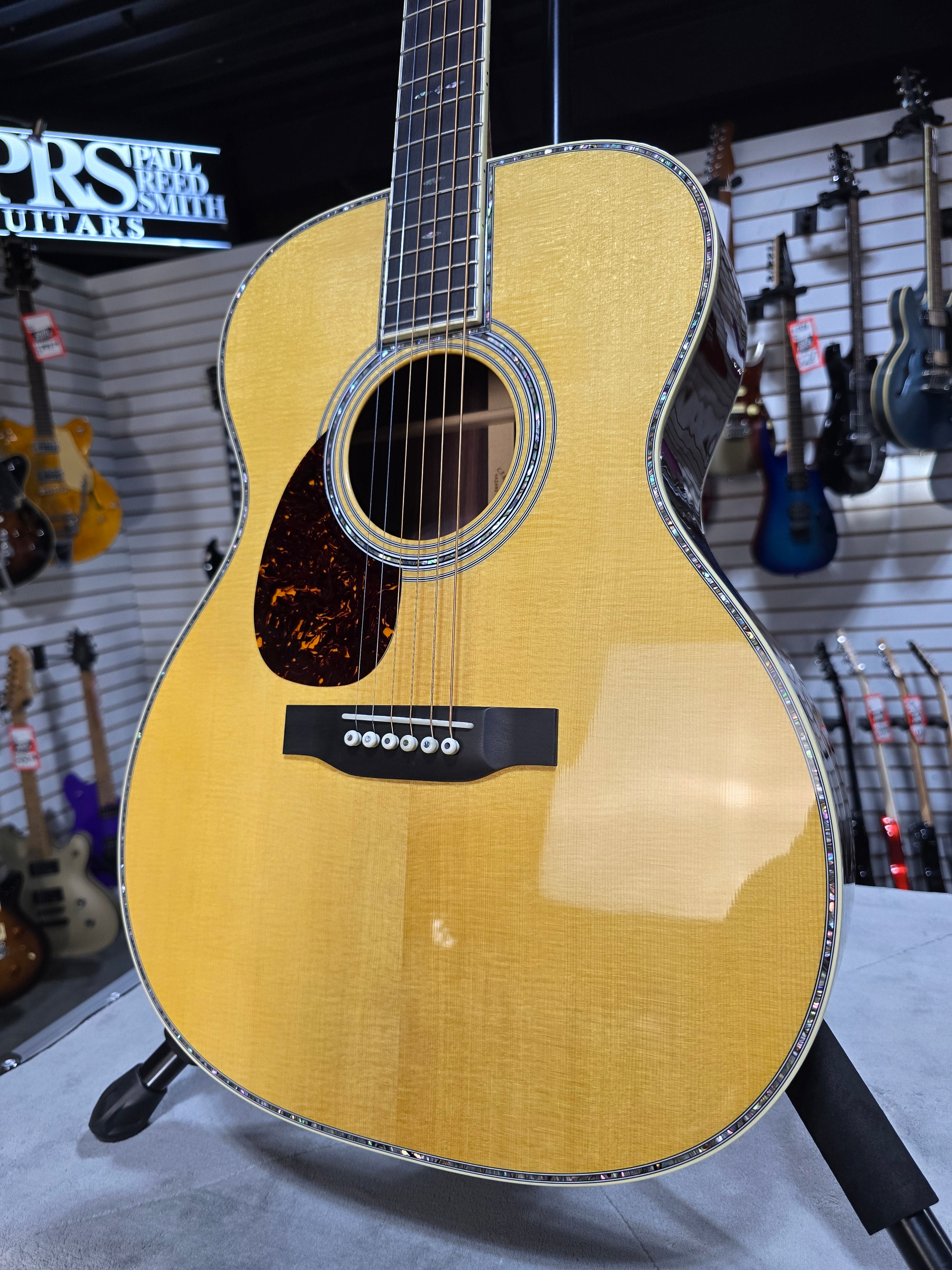 Martin OM-42L Standard Series Acoustic Guitar - Natural Aging Toner (2025) Left-Hand w/OHSC & PLEK*D #976