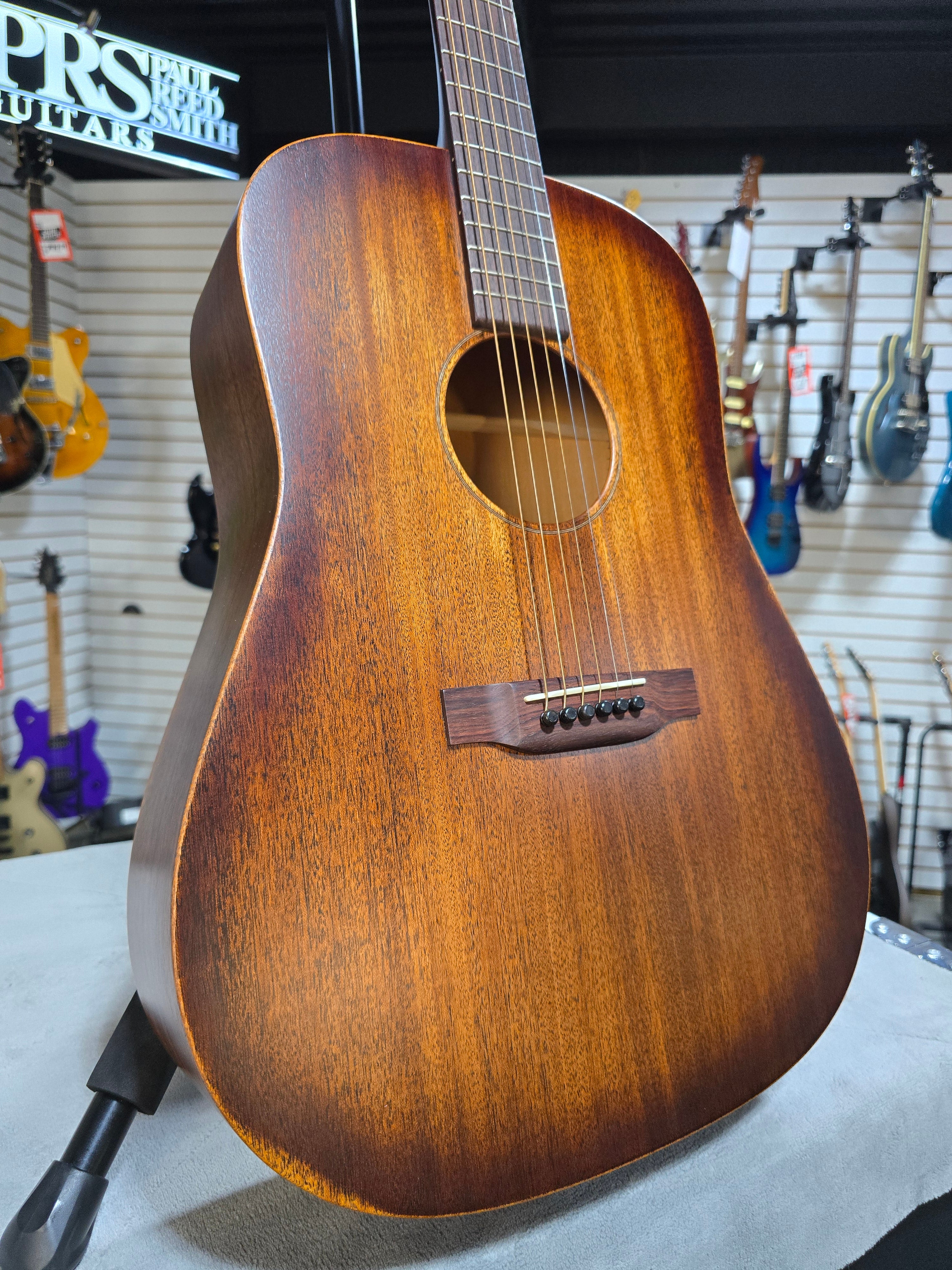 Martin D-15M StreetMaster Acoustic Guitar - Mahogany Burst w/Gig Bag & PLEK*D #511