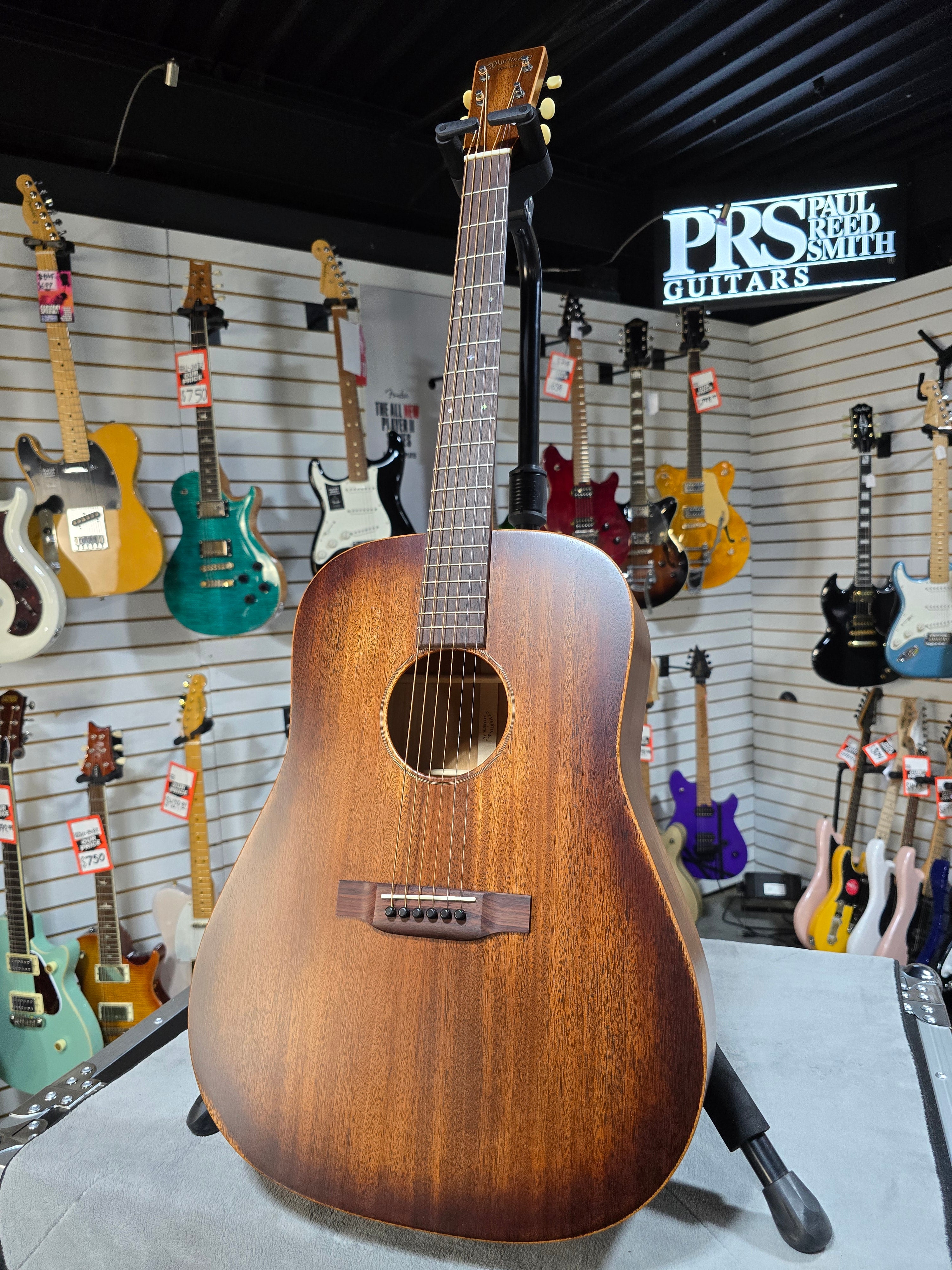 Martin D-15M StreetMaster Acoustic Guitar - Mahogany Burst w/Gig Bag & PLEK*D #511