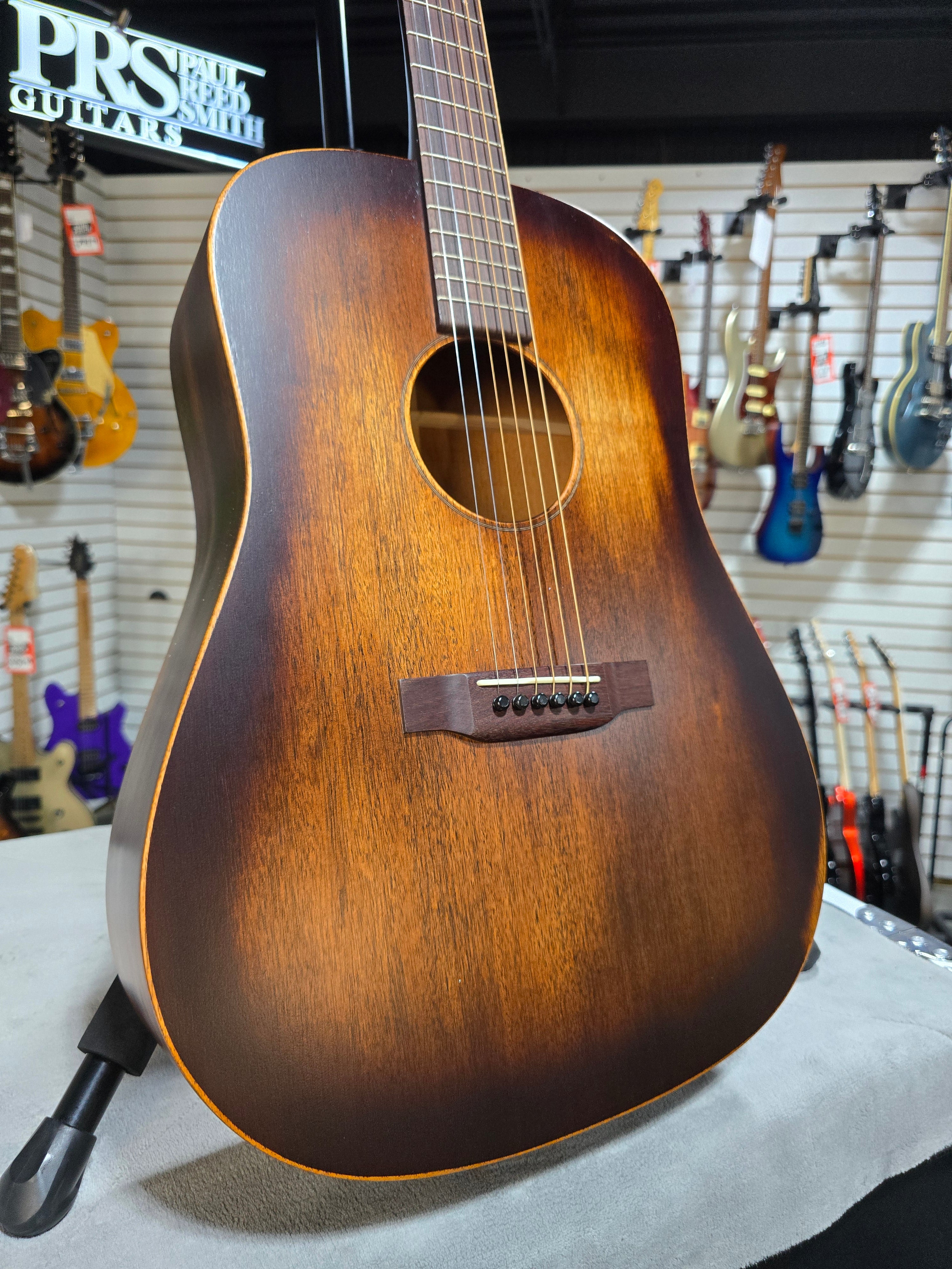 Martin D-15ML StreetMaster, Left-Handed Acoustic Guitar - Mahogany Burst w/Gig Bag & PLEK*D #877