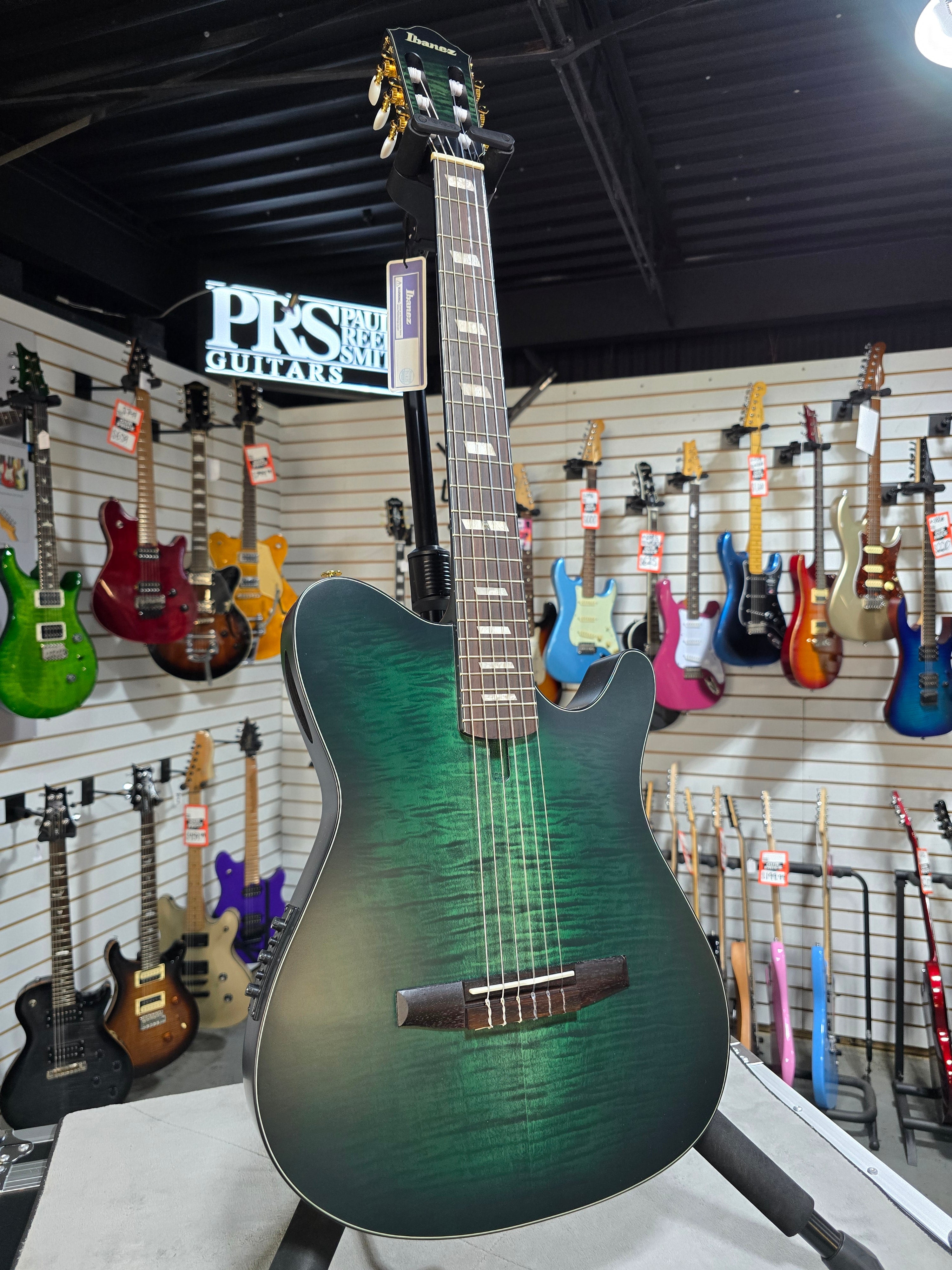 Ibanez FRH20FMN Nylon Acoustic Electric Guitar - Dark Emerald Green & PLEK*D #062