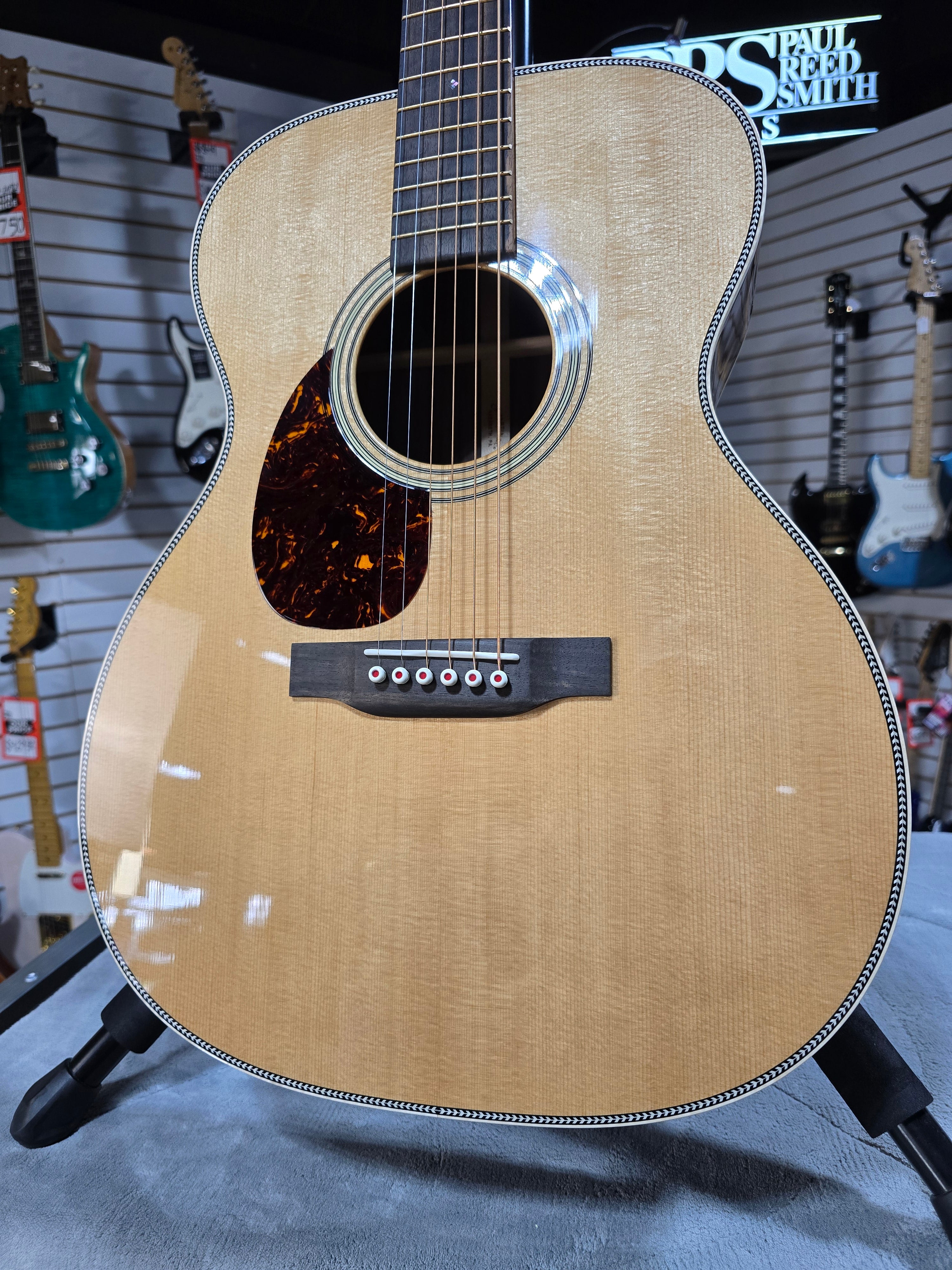 Martin OM-28 Modern Deluxe Left Handed Acoustic Guitar - Natural (2025) w/OHSC & PLEK*D #723