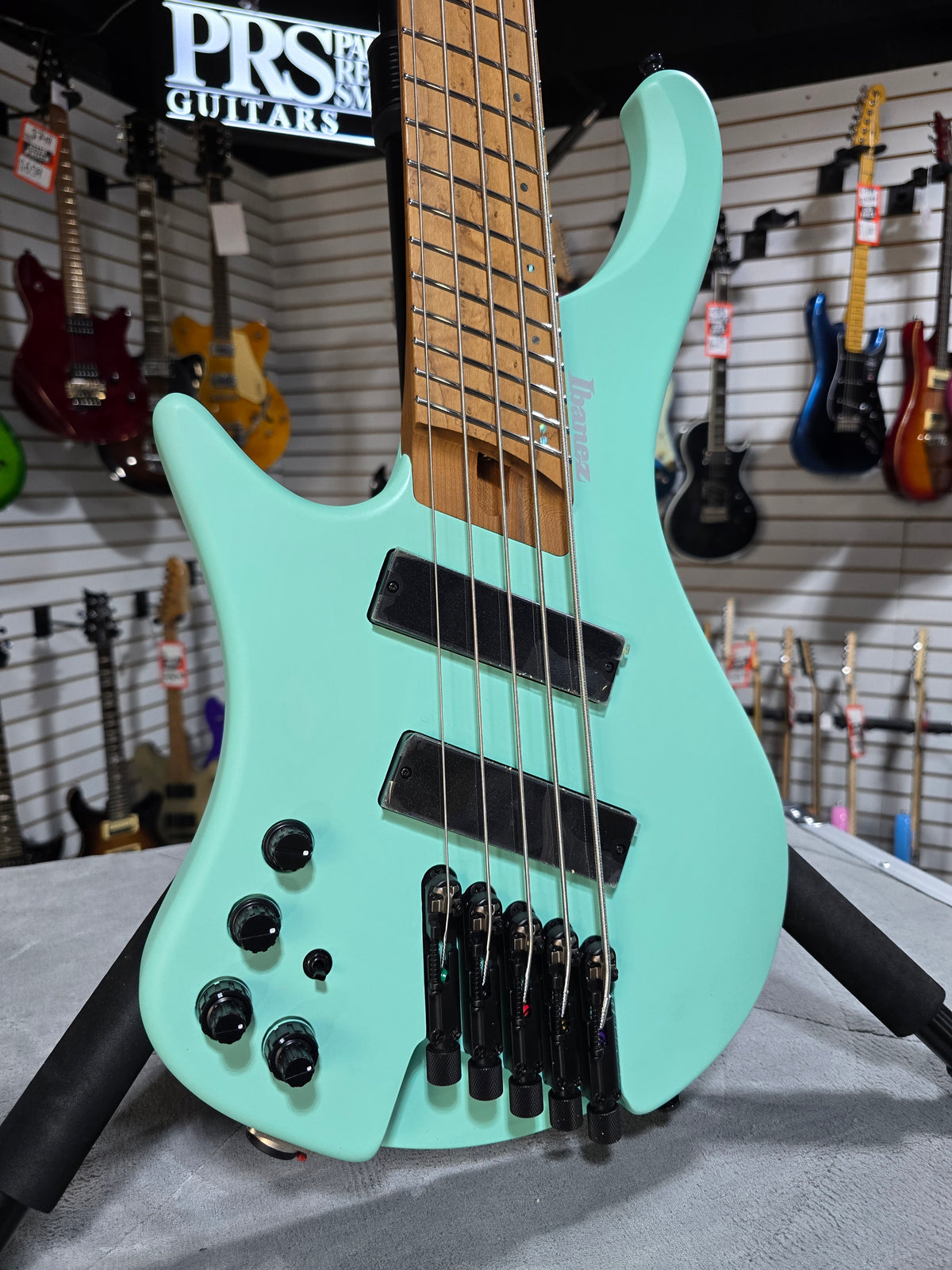 Ibanez EHB1005MS Left-Handed Sea Foam Green Matte | C&M Music Center