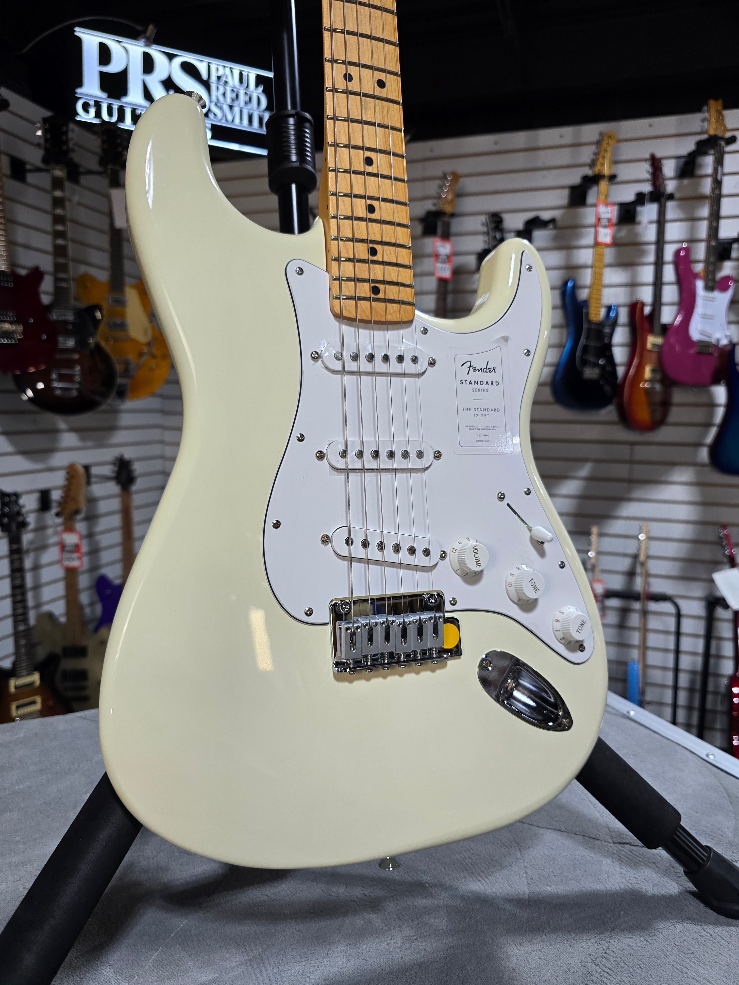 Fender Standard Stratocaster Electric Guitar - Olympic White & PLEK*D #384