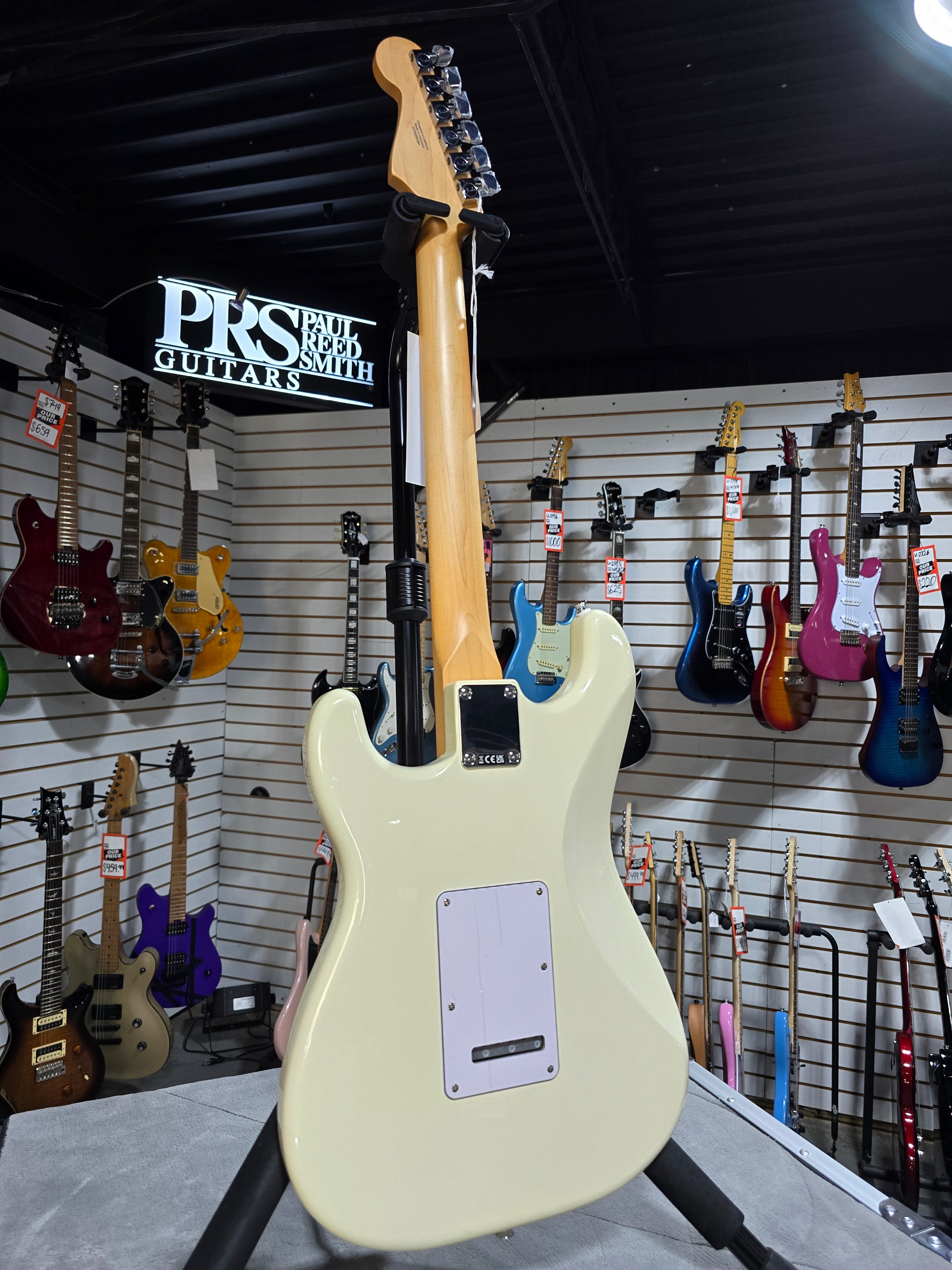 Fender Standard Stratocaster Electric Guitar - Olympic White & PLEK*D #384