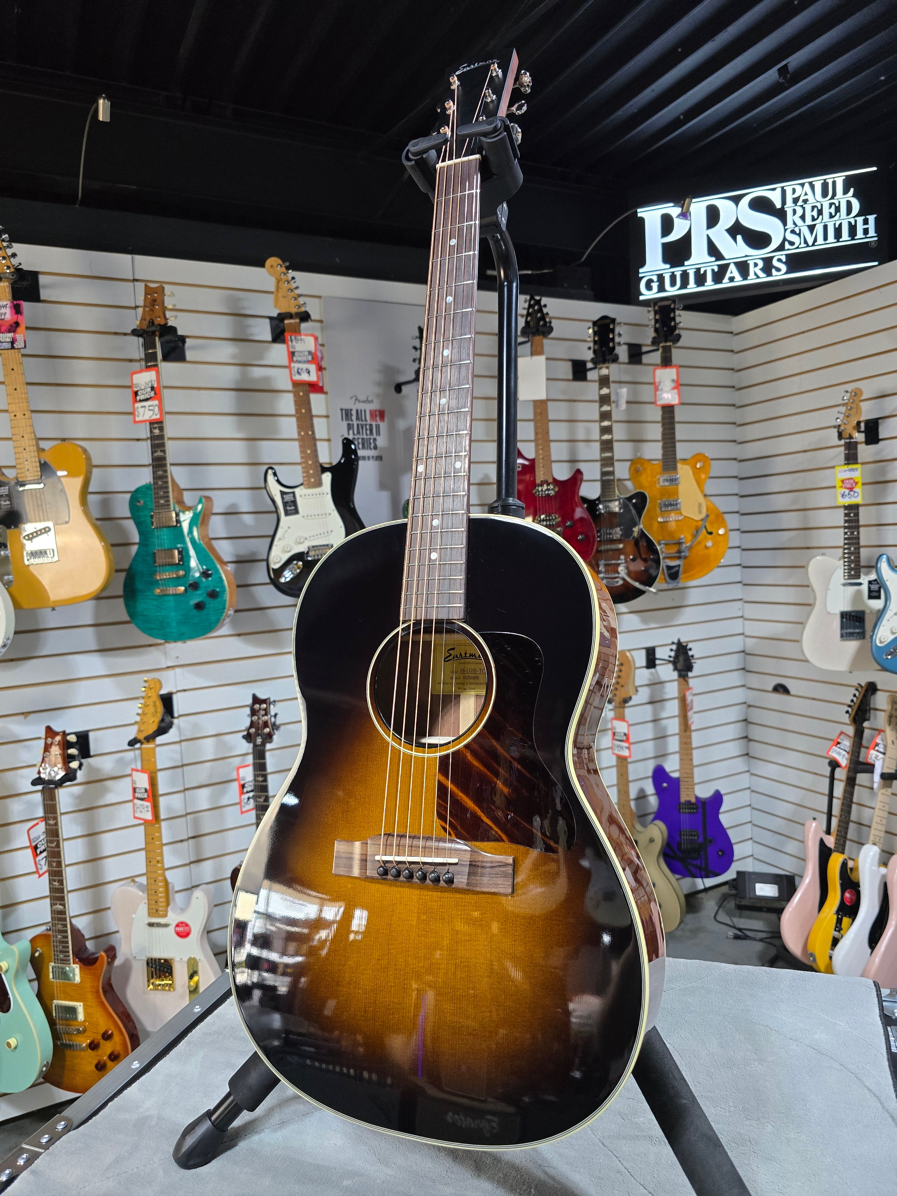 Eastman E6-LGSS Thermo-cured Acoustic Guitar - Natural W/OHSC & PLEK*D #690