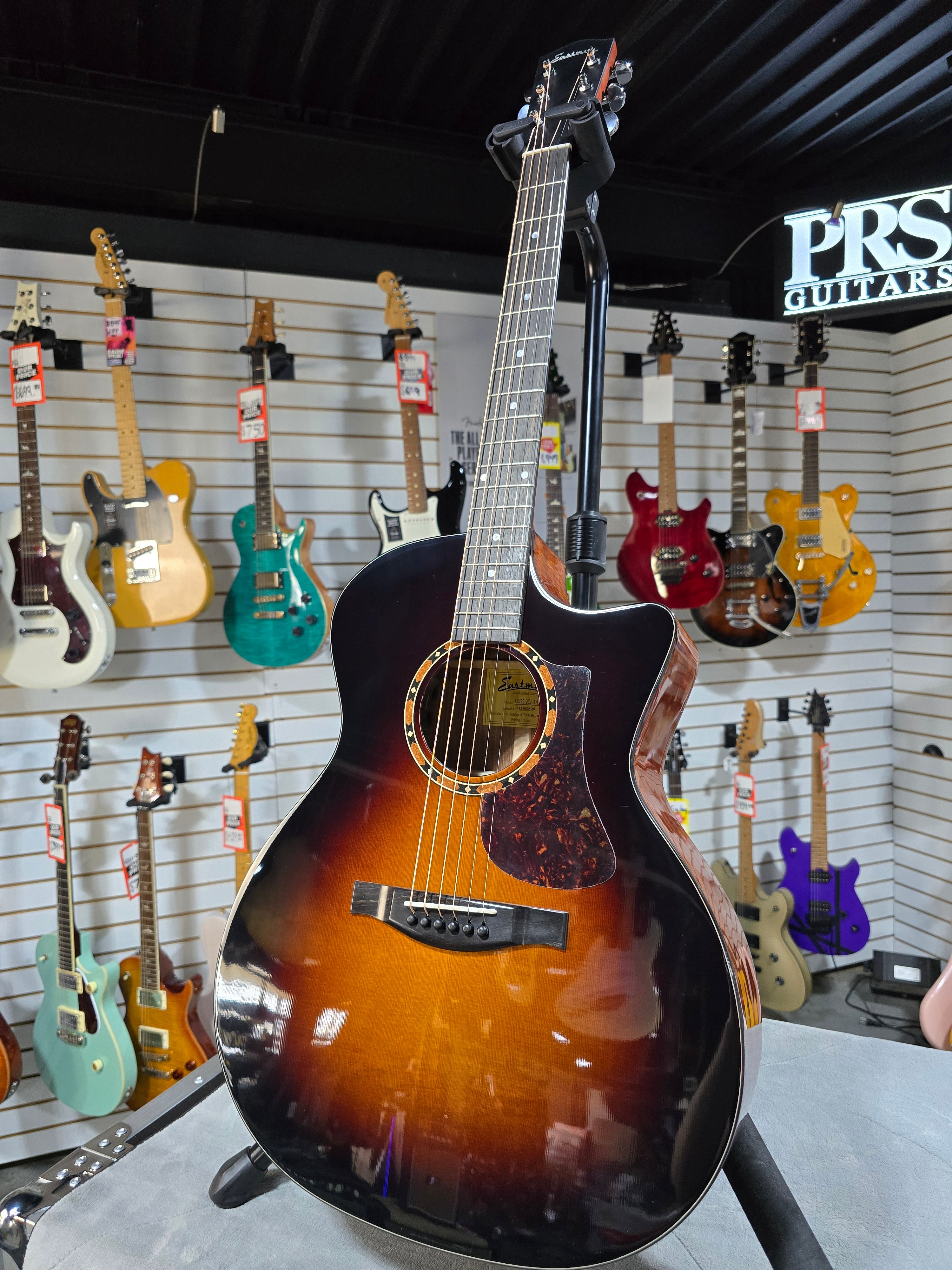 Eastman AC122-2CE Acoustic Electric Guitar - Sunburst w/Gig Bag & PLEK*D #899