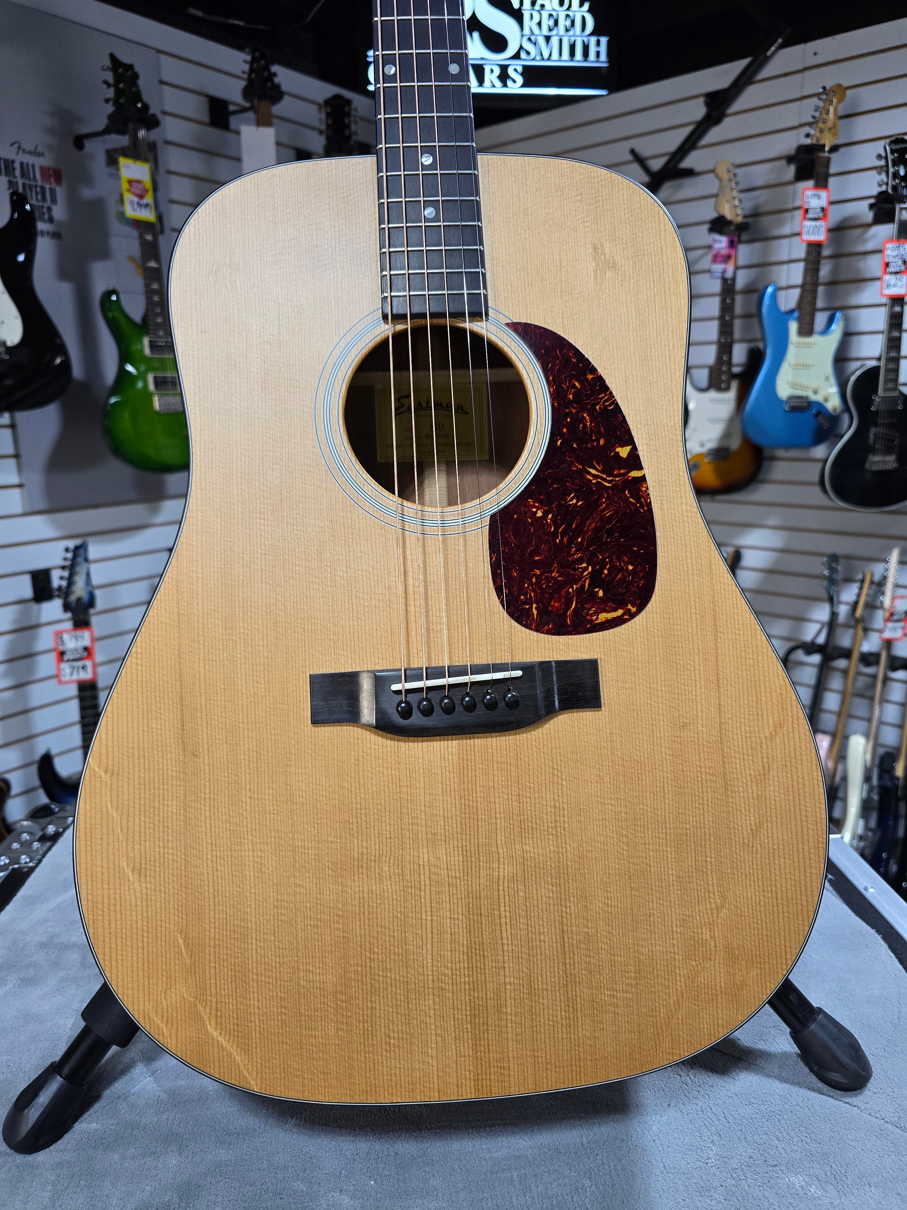 Eastman Guitars E1D Dreadnought Acoustic Guitar - Natural w/Gig Bag & PLEK*D #349