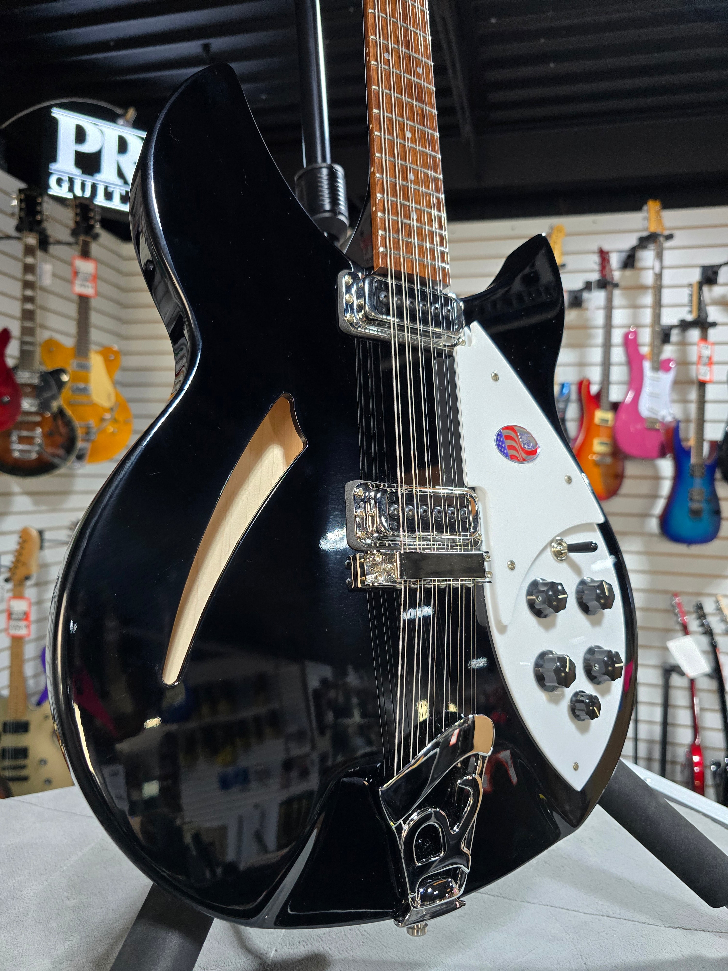 2024 Rickenbacker 330/12 Semi-Hollow Electric - Jetglo W/OHSC #744