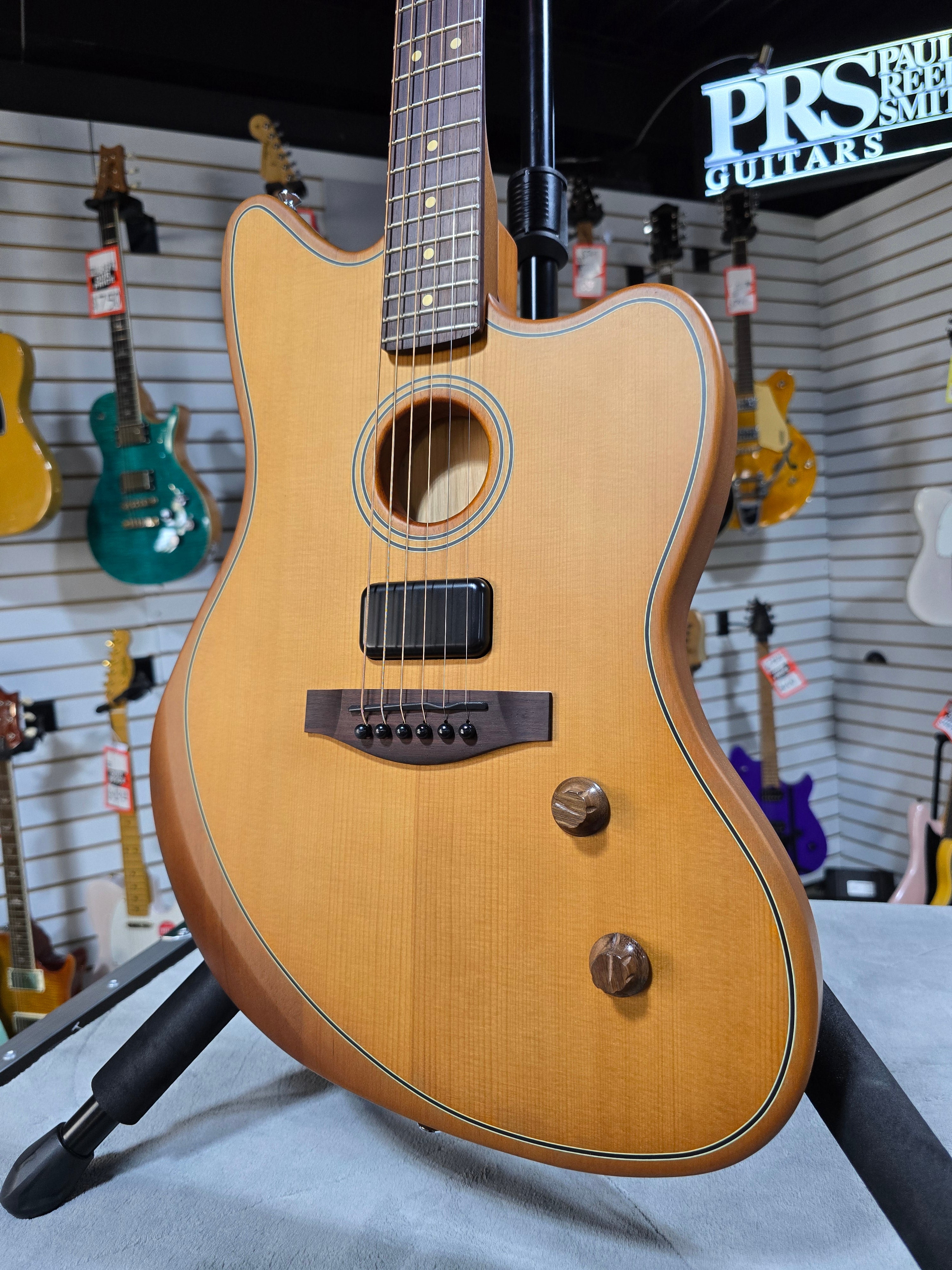 Fender Acoustasonic Standard Jazzmaster - Aged Natural W/ FREE Shipping & PLEK*D #467