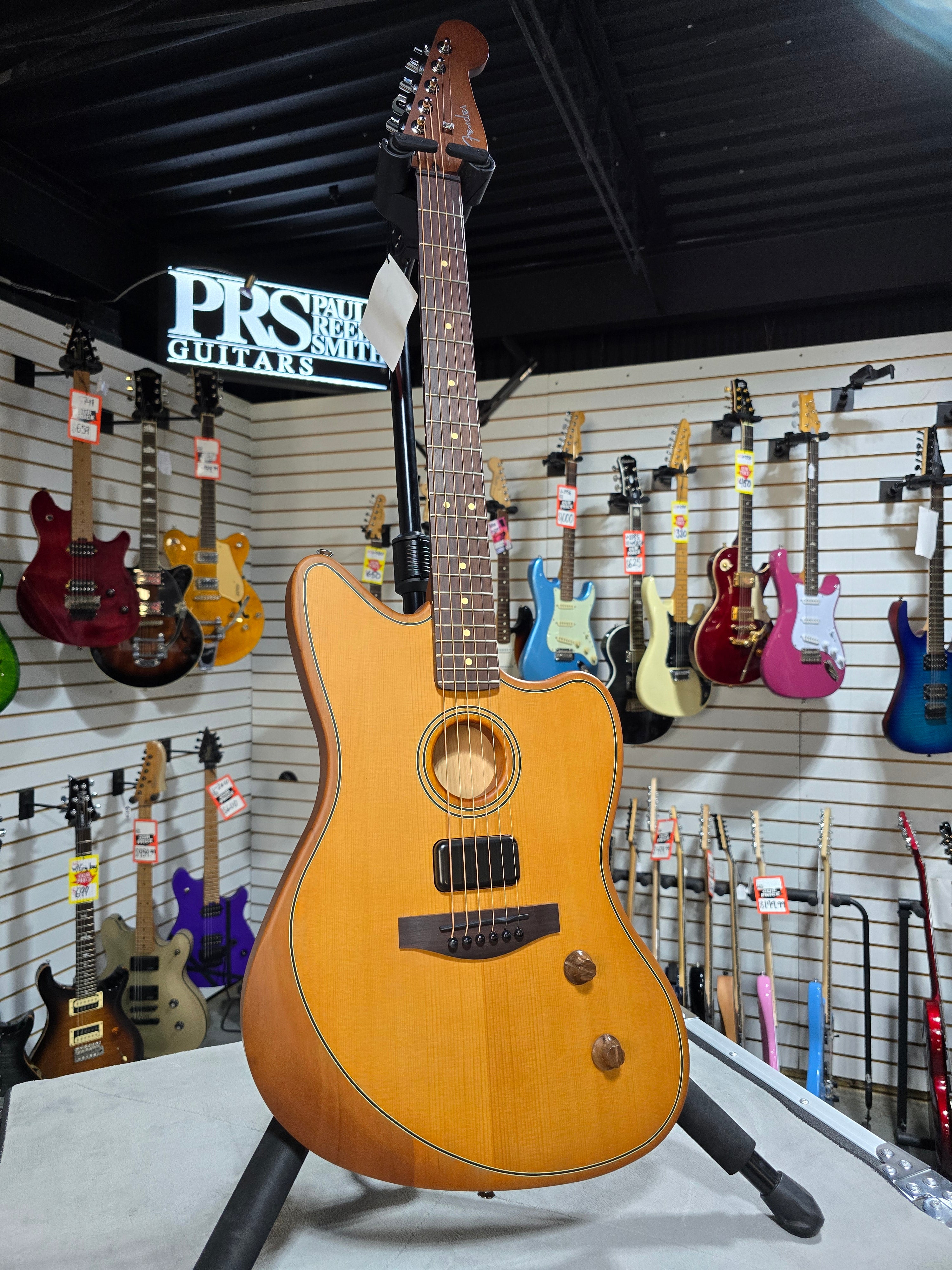 Fender Acoustasonic Standard Jazzmaster - Aged Natural W/ FREE Shipping & PLEK*D #467
