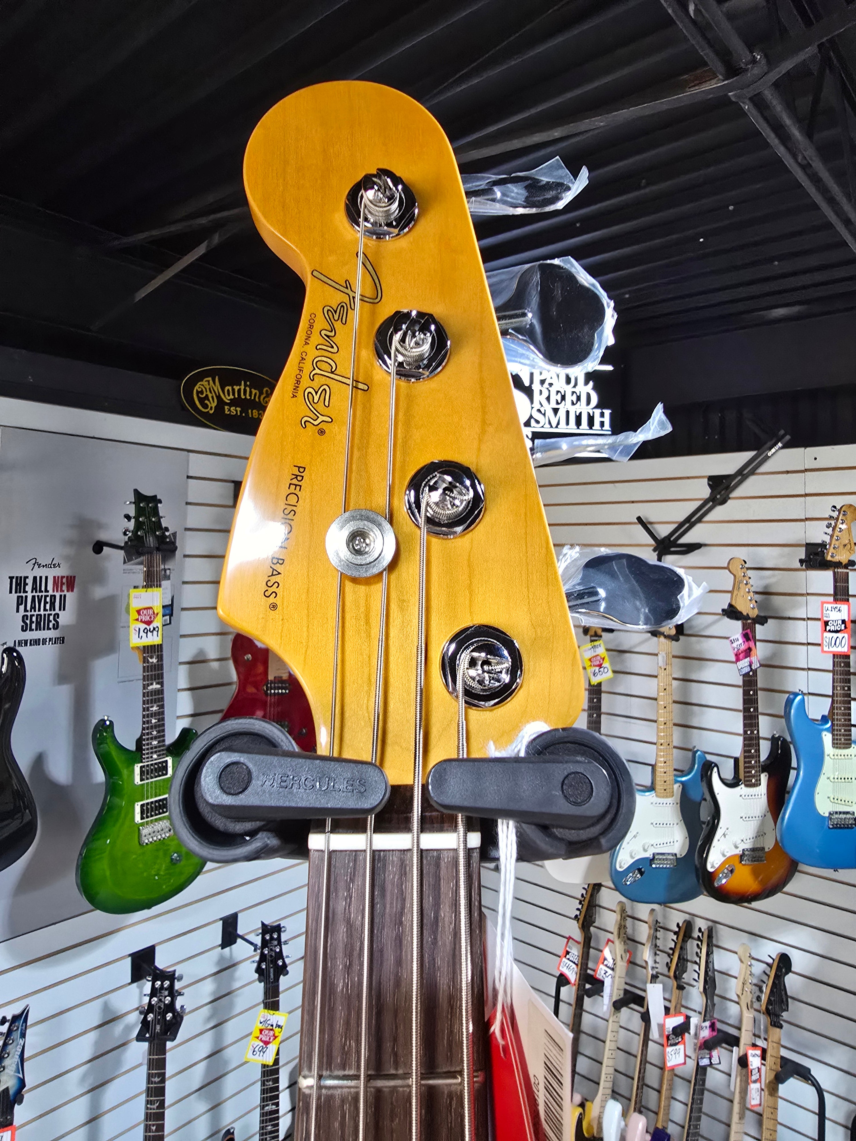 American Professional II Left-Handed Precision Bass - Olympic White w/Rosewood Fingerboard #281 GET PLEK'D!