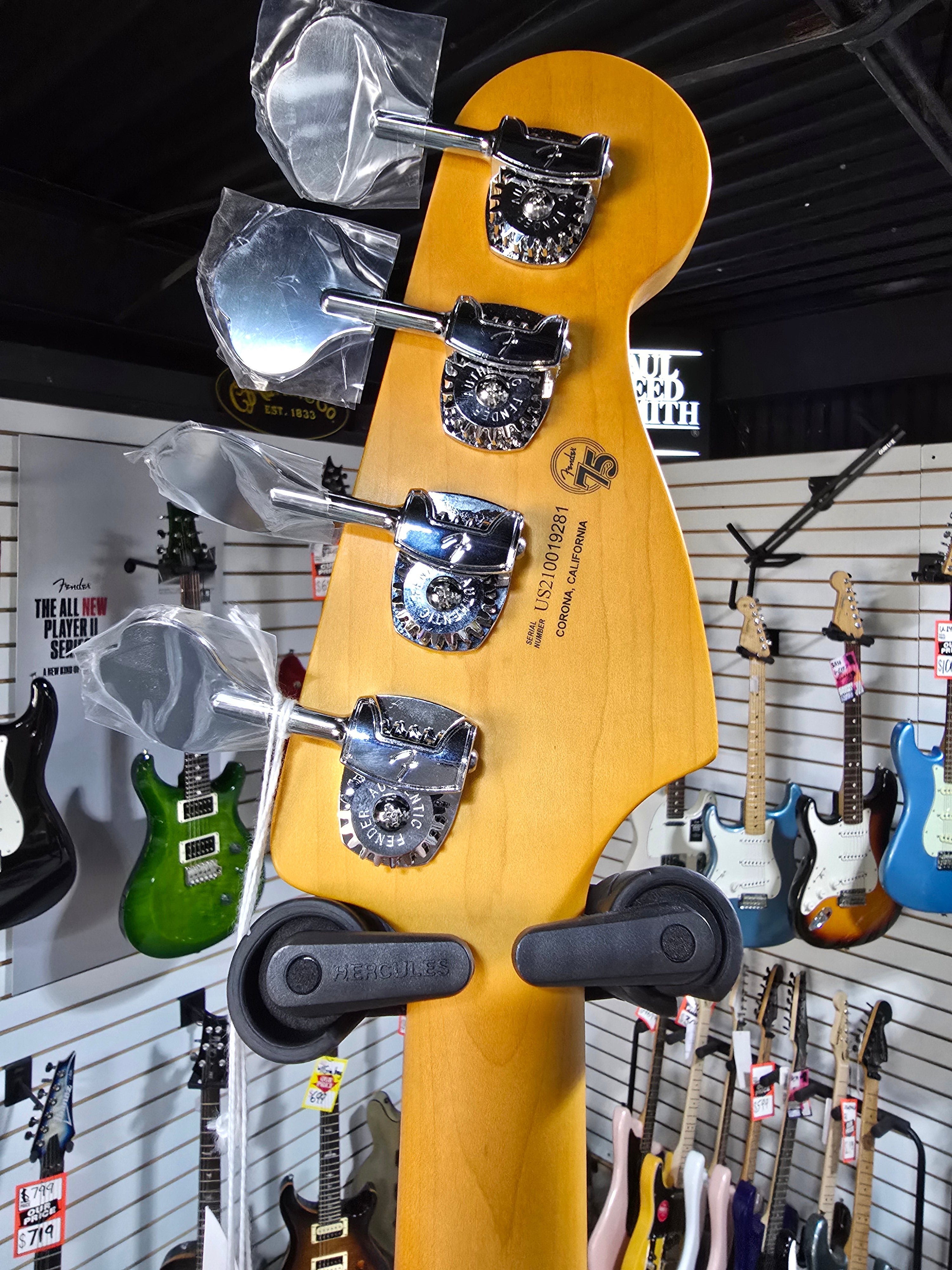 American Professional II Left-Handed Precision Bass - Olympic White w/Rosewood Fingerboard #281 GET PLEK'D!