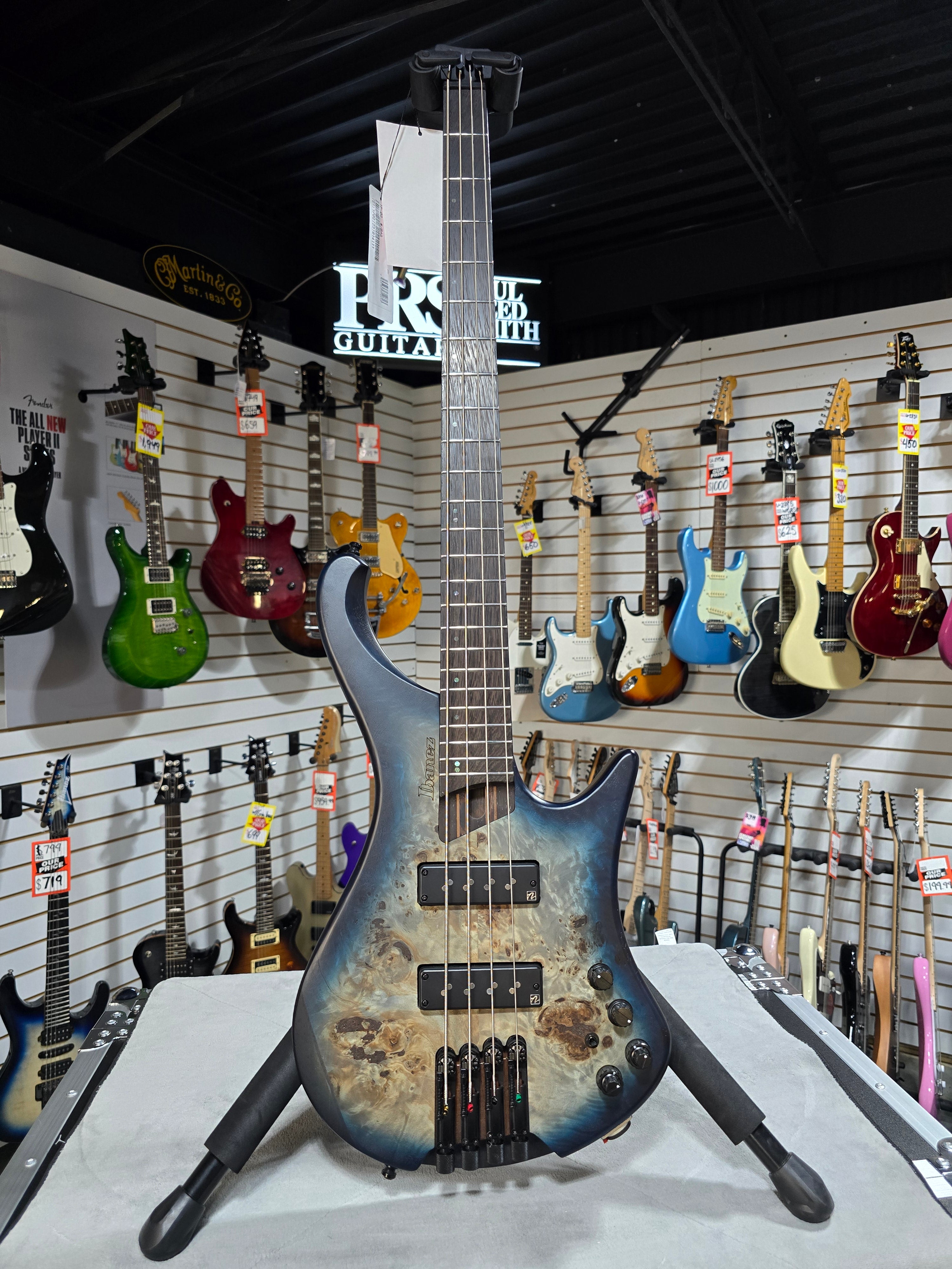 Ibanez EHB1500 Cosmic Blue Starburst Flat