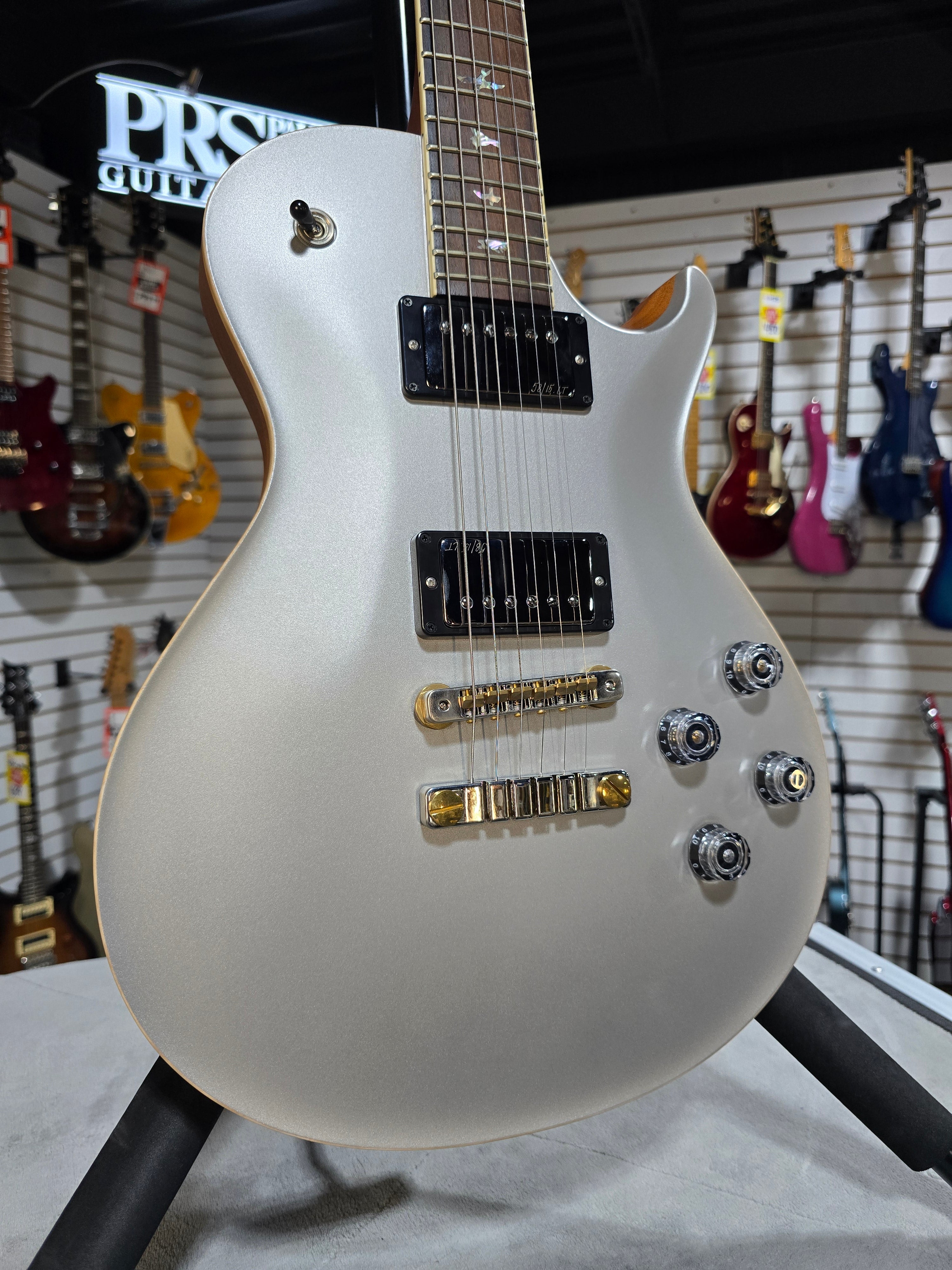 Wood Library McCarty Singlecut 594 - Custom Color Satin Platinum w/Paisley Case #627 GET PLEK'D!