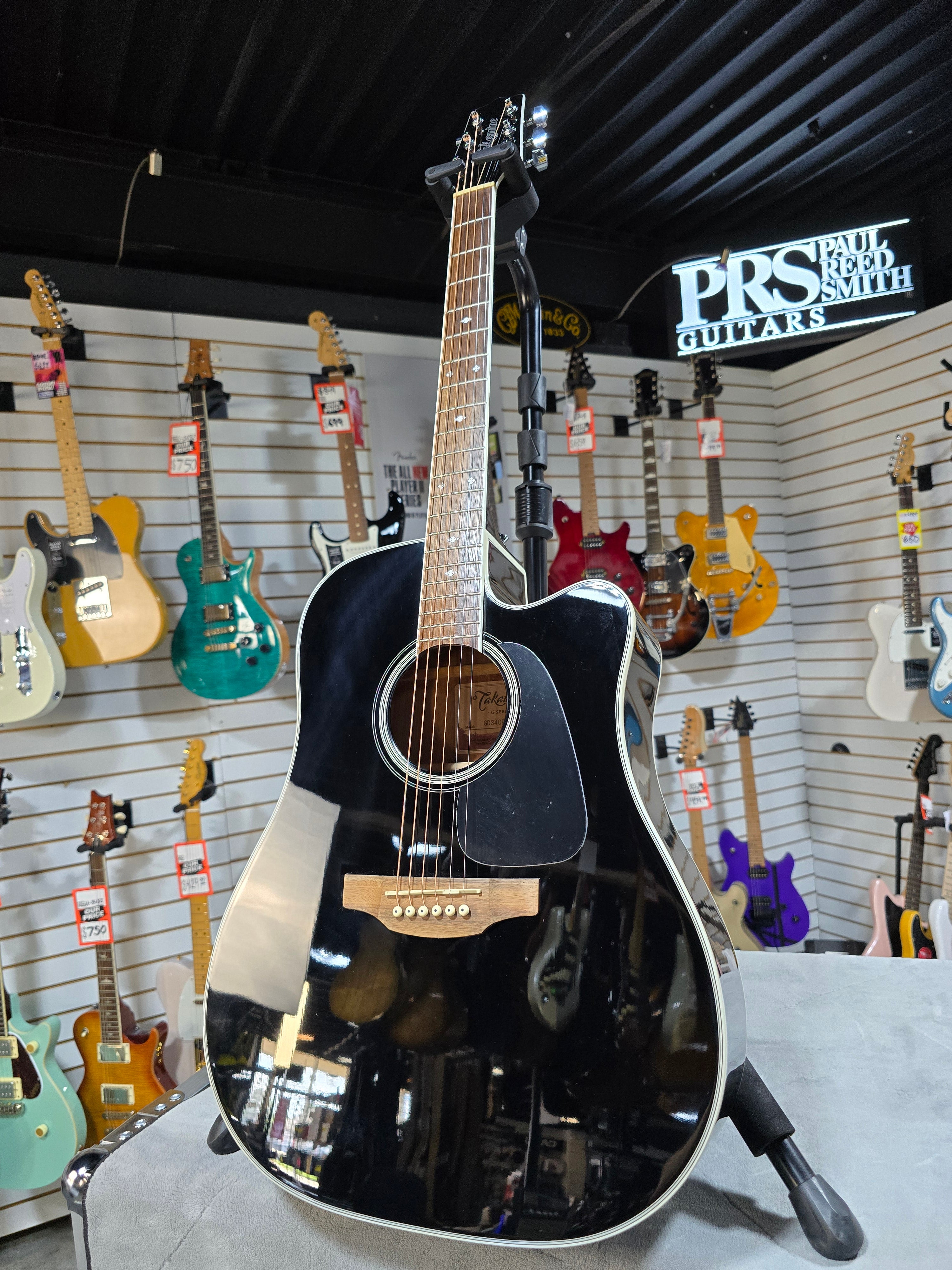 Takamine GD-34CE Acoustic-electric Guitar - Black w/Gig Bag & PLEK*D #797