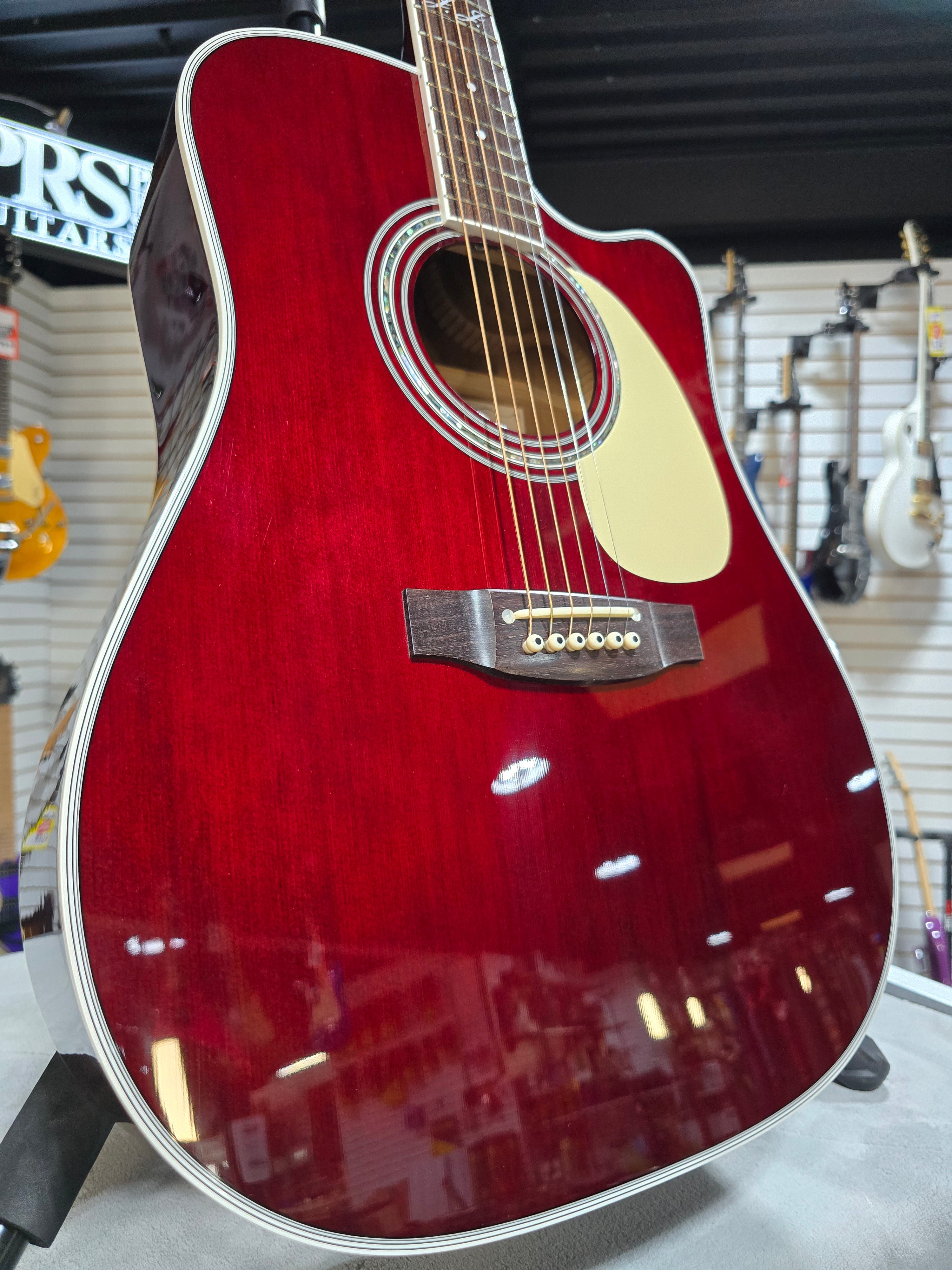 JJ325SRC John Jorgenson 6-String Acoustic-Electric - Gloss Red #851 GET PLEK'D!