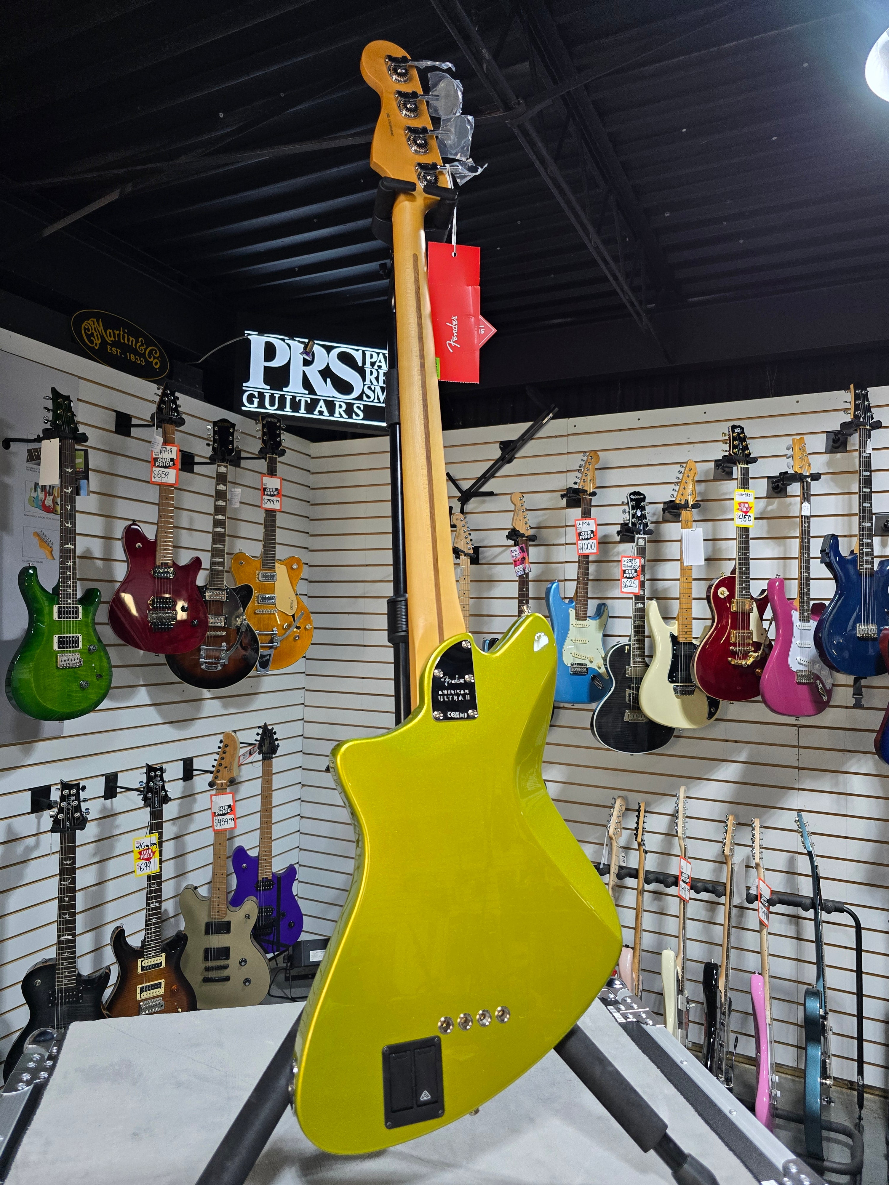 Fender American Ultra II Meteora Bass - Solar Flare - Maple Fingerboard w/ OHSC & PLEK*D #580