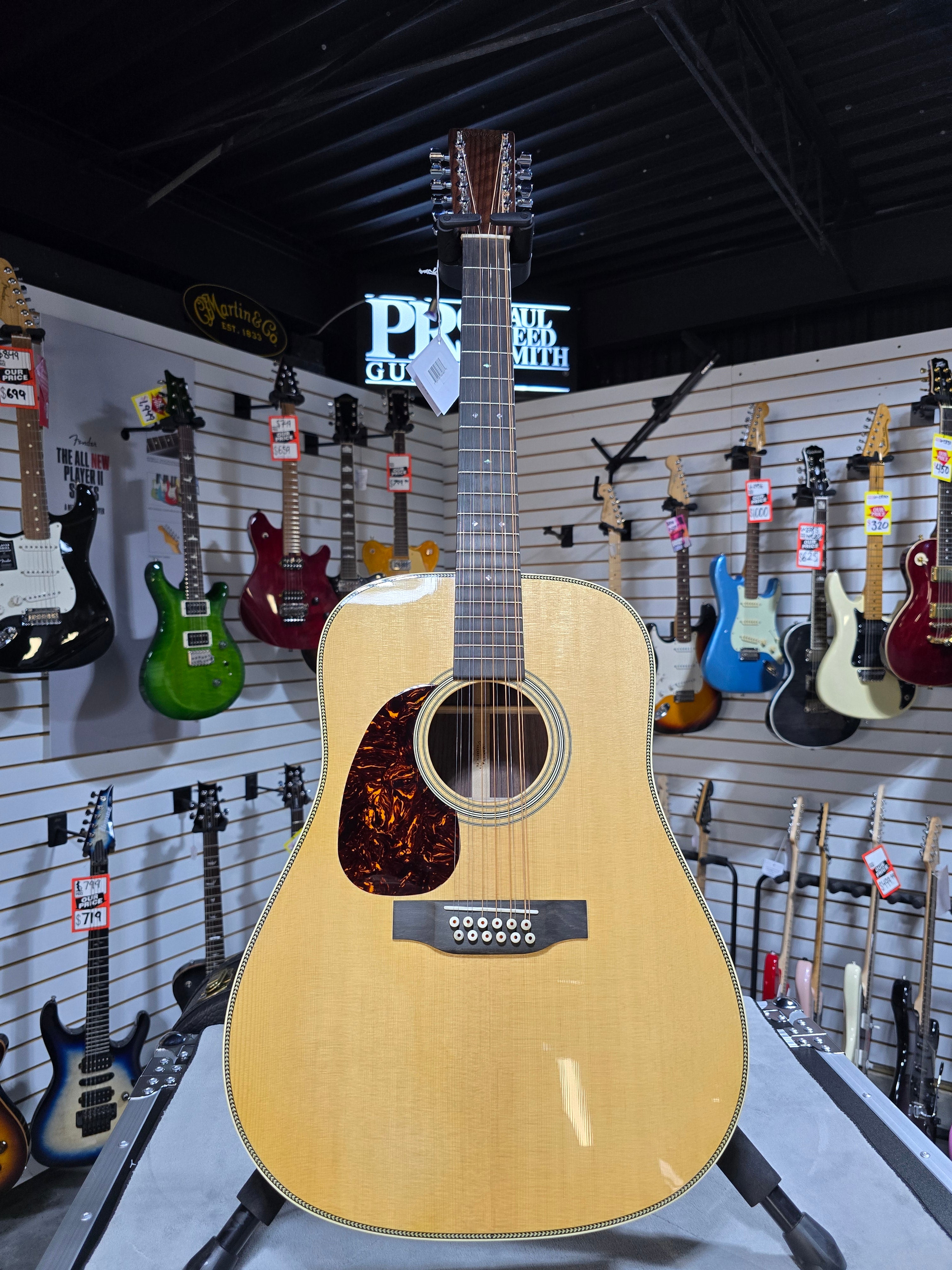 Martin HD12-28 Standard Series 12-string Left Handed Acoustic Guitar - Natural (2025) w/OHSC & PLEK*D #469