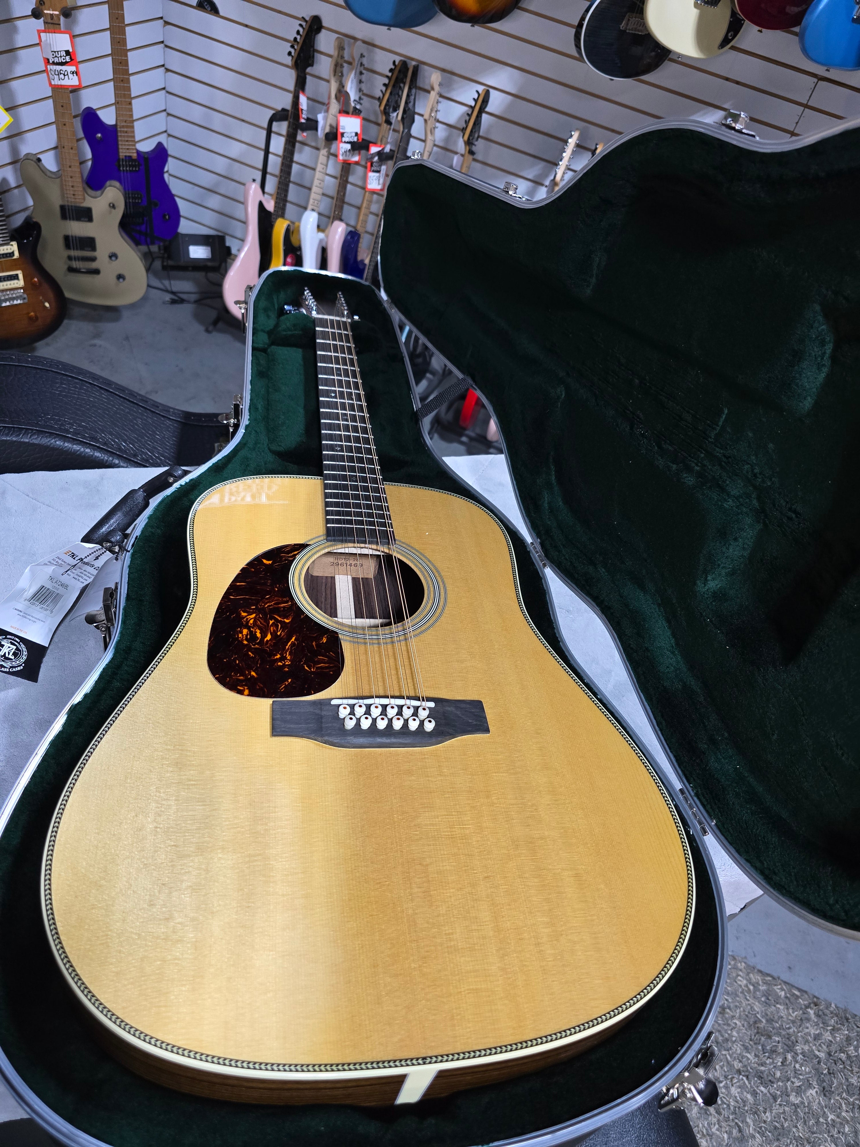 Martin HD12-28 Standard Series 12-string Left Handed Acoustic Guitar - Natural (2025) w/OHSC & PLEK*D #469