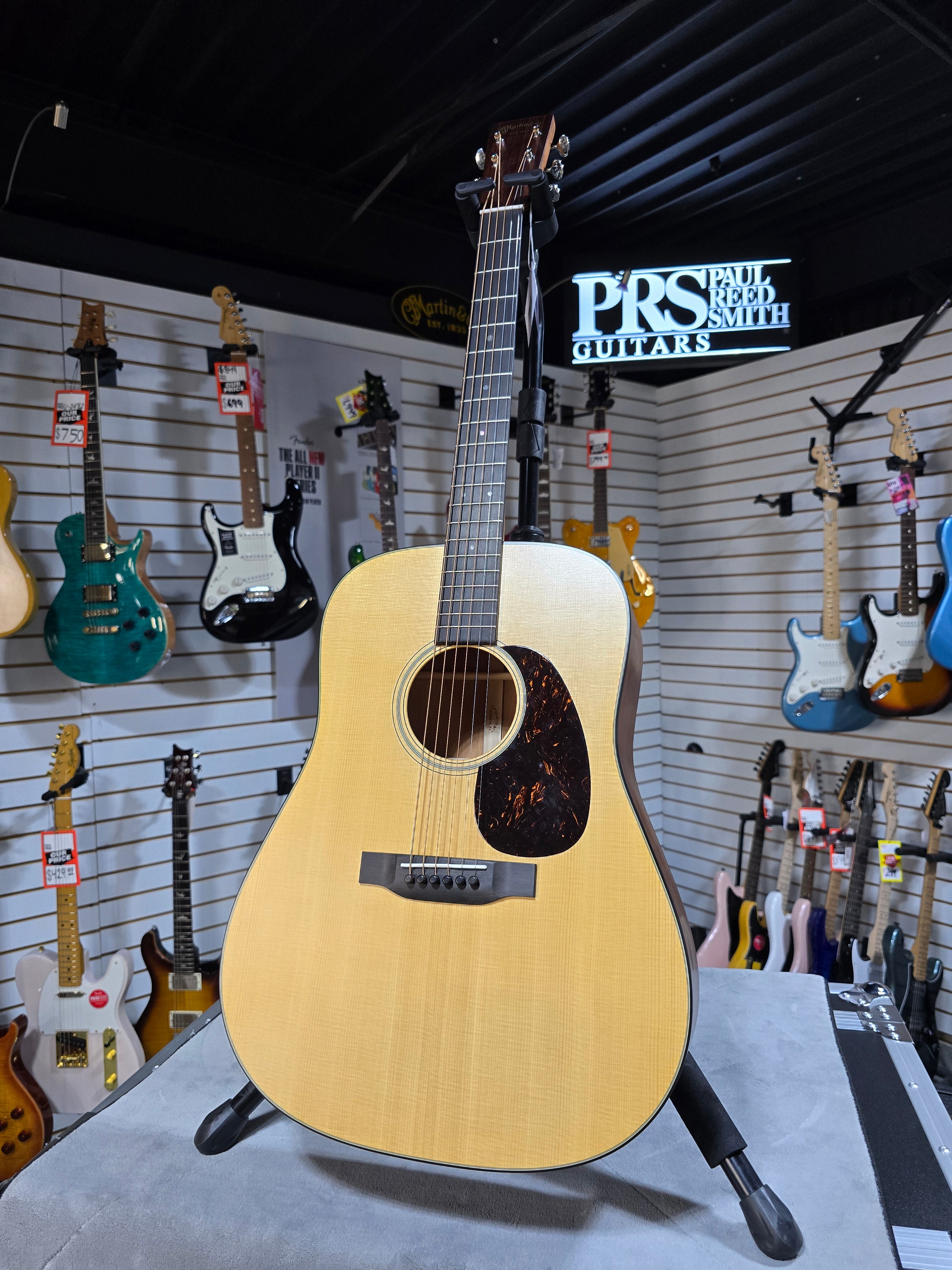 (2025) Martin D-18 Satin Standard Series Acoustic Guitar - Satin Natural with Aging Toner w/OHSC & PLEK*D #825