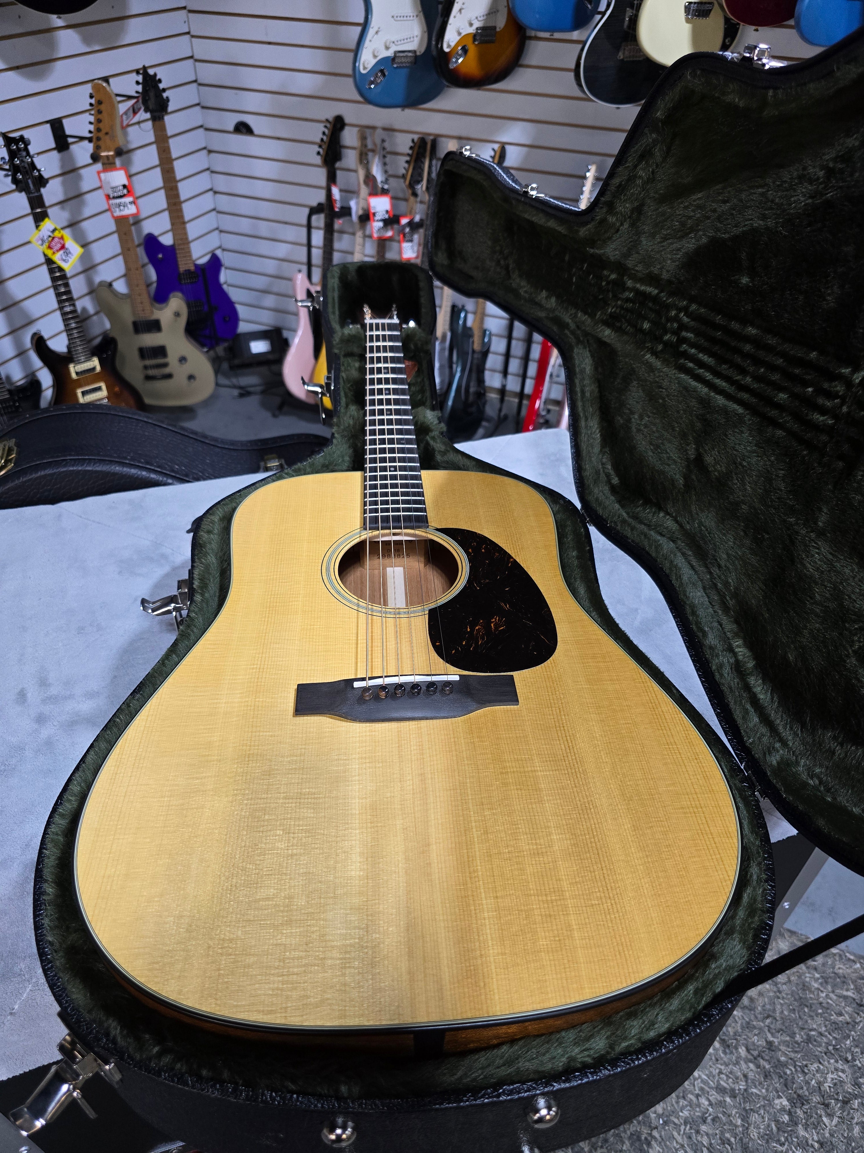 (2025) Martin D-18 Satin Standard Series Acoustic Guitar - Satin Natural with Aging Toner w/OHSC & PLEK*D #825