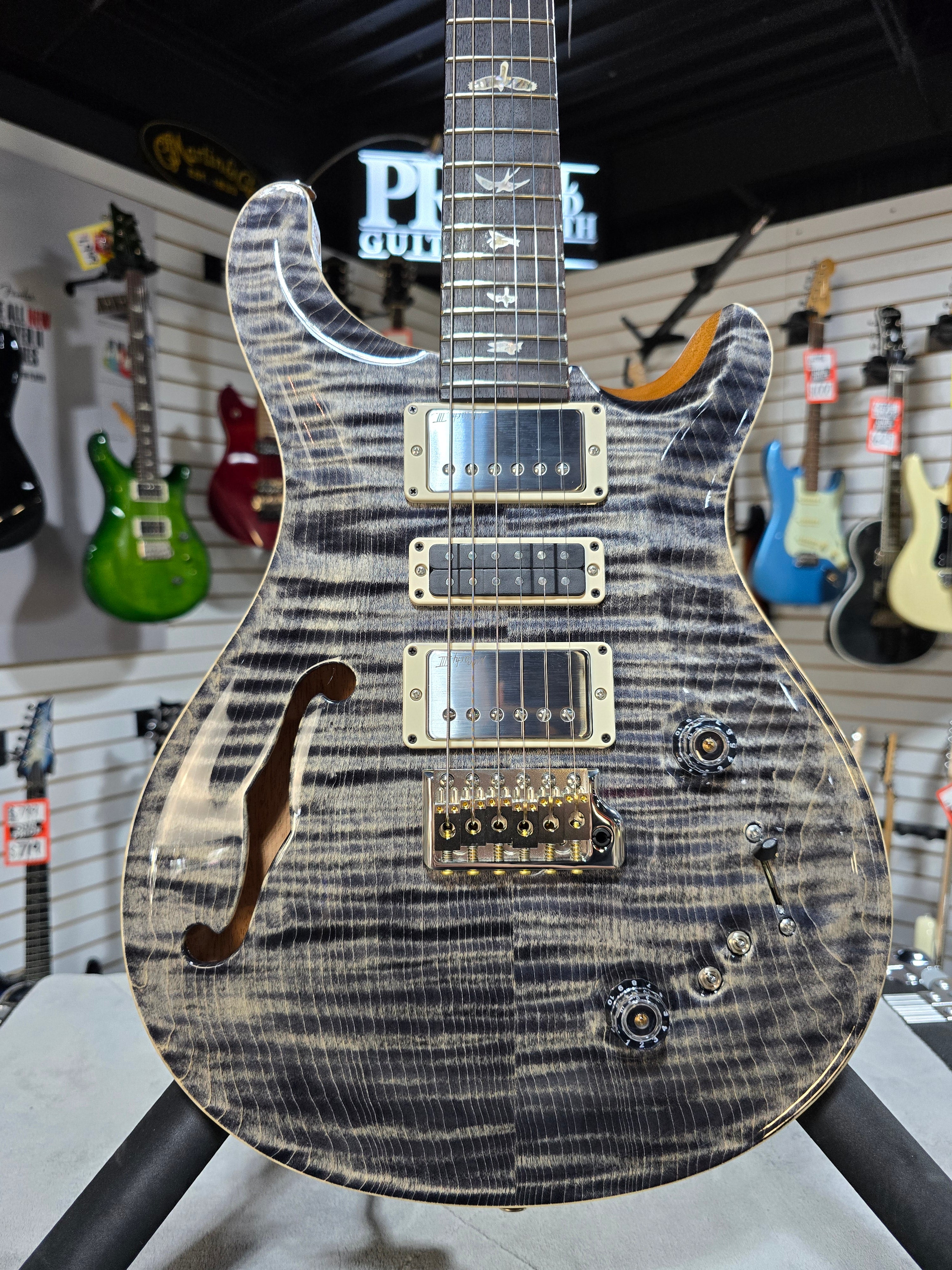PRS Special Semi Hollow Electric Guitar - Charcoal w/OHSC & PLEK*D #615