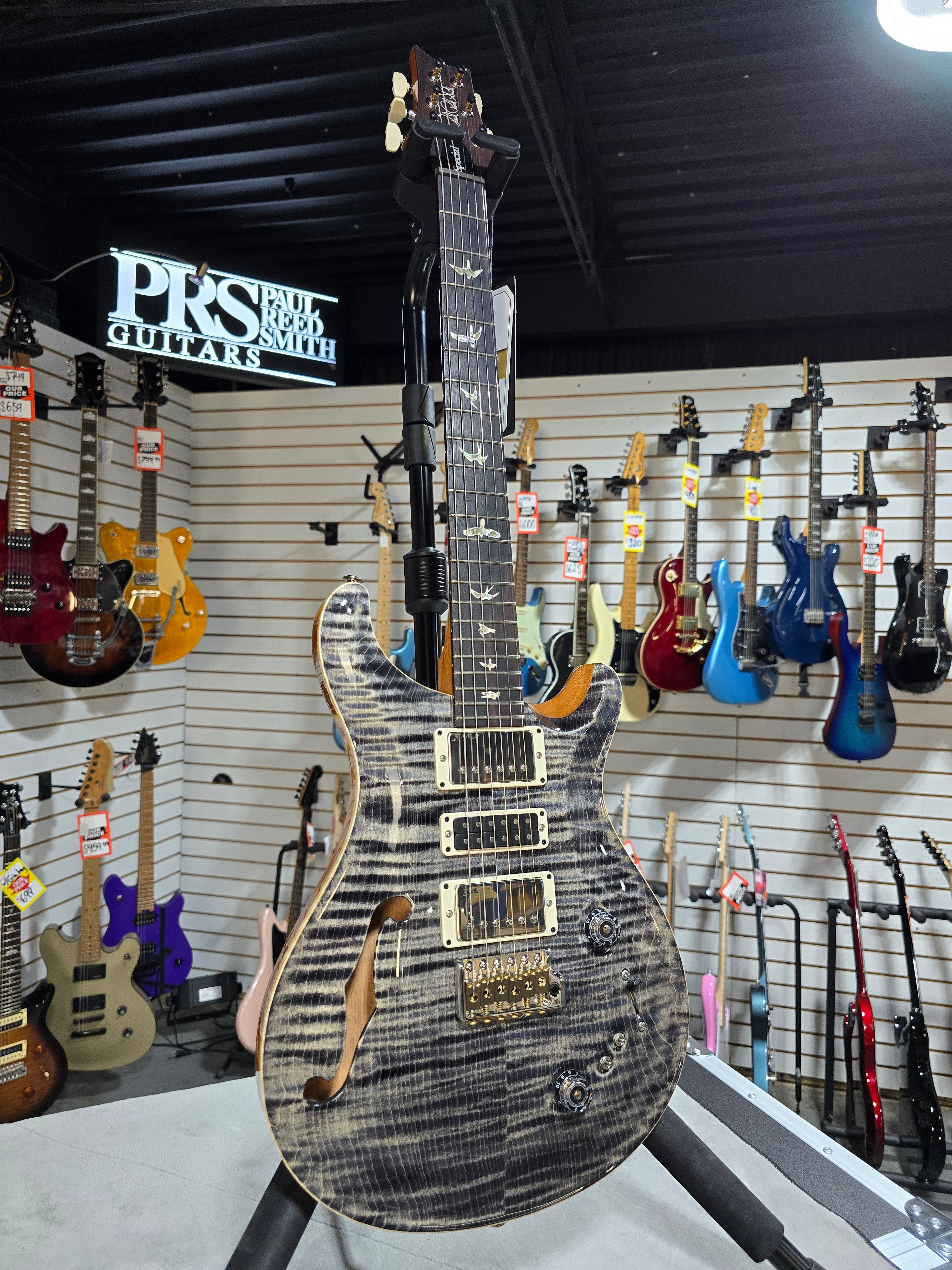 PRS Special Semi Hollow Electric Guitar - Charcoal w/OHSC & PLEK*D #615