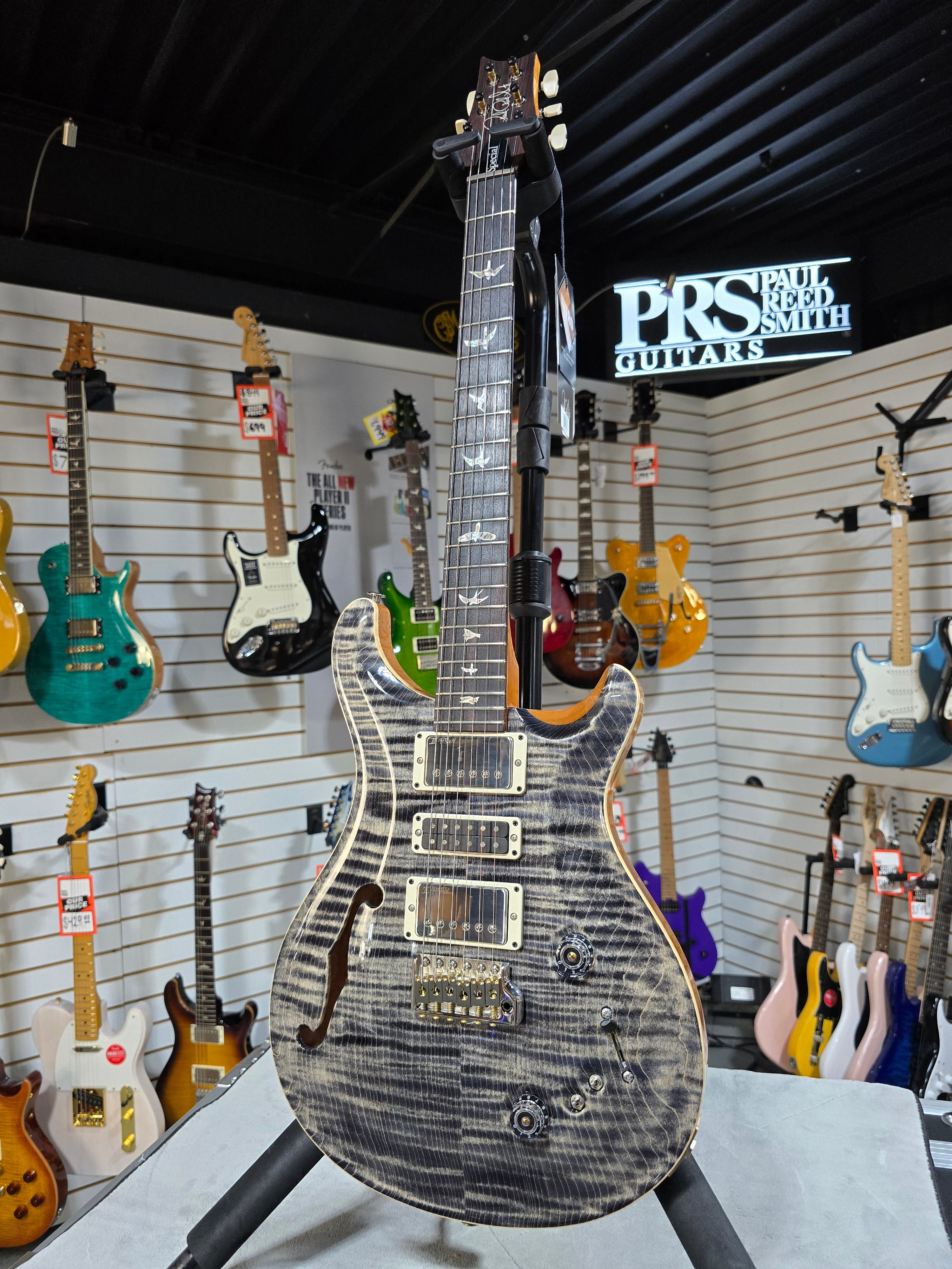 PRS Special Semi Hollow Electric Guitar - Charcoal w/OHSC & PLEK*D #615
