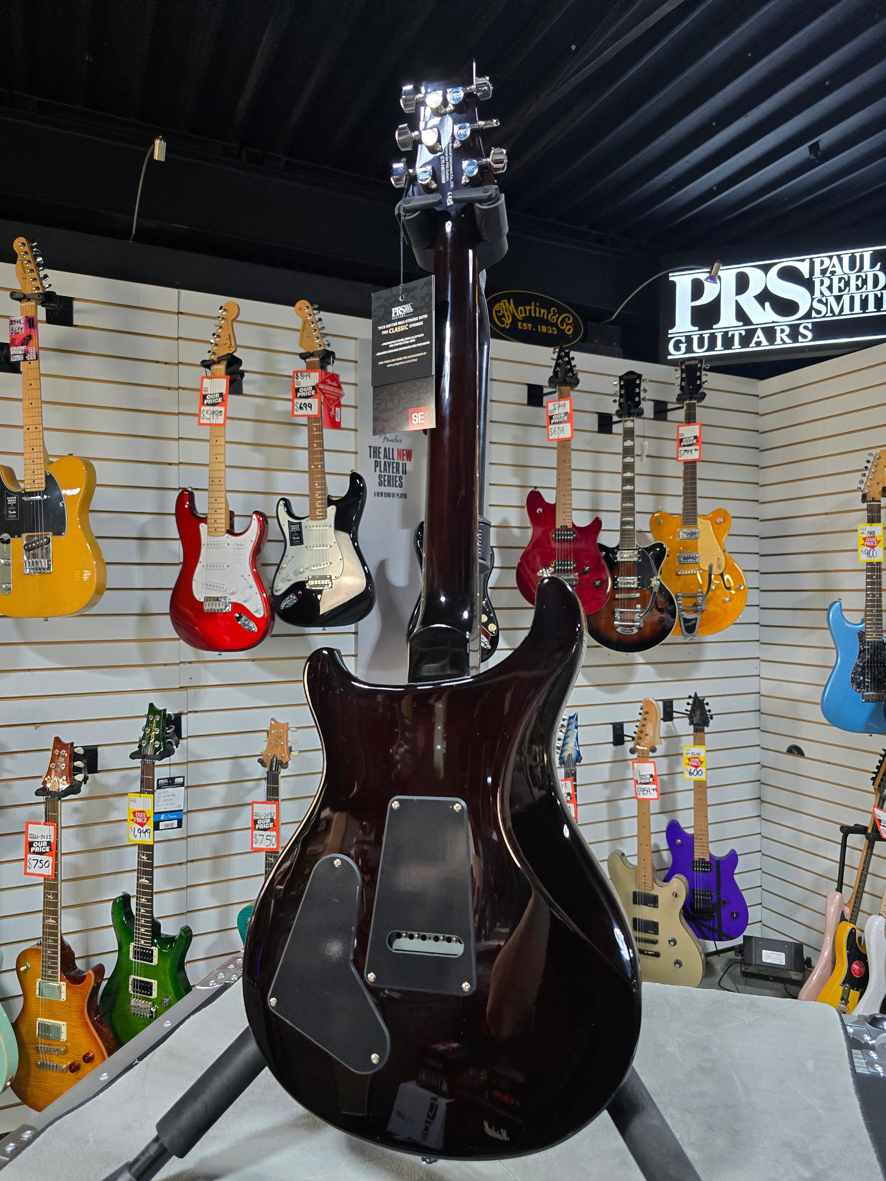 PRS SE Special Semi-Hollow Electric Guitar - Orange Tiger Smokeburst w/Gig Bag & PLEK*D #069