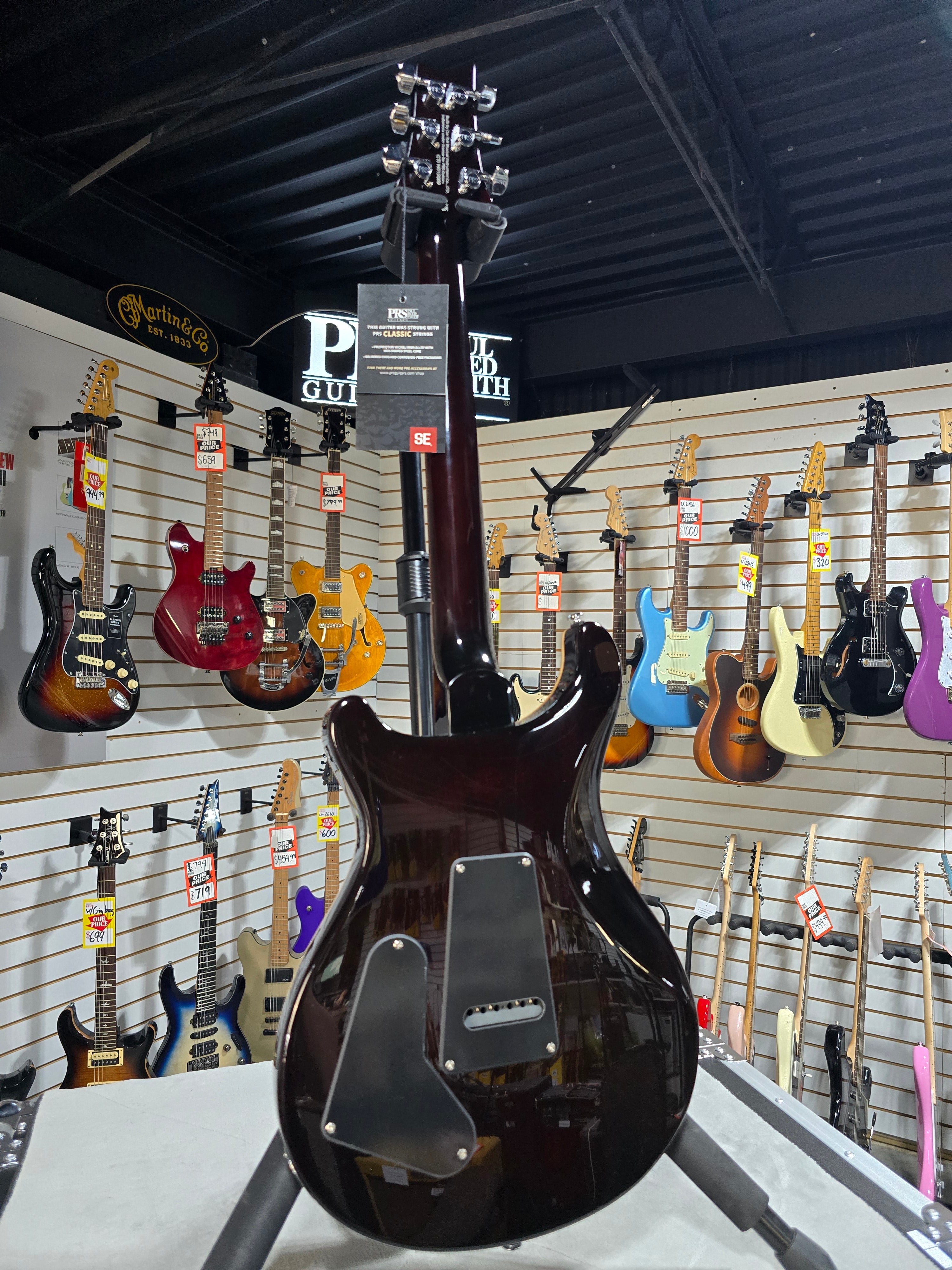 PRS SE Special Semi-Hollow Electric Guitar - Orange Tiger Smokeburst w/Gig Bag & PLEK*D #069