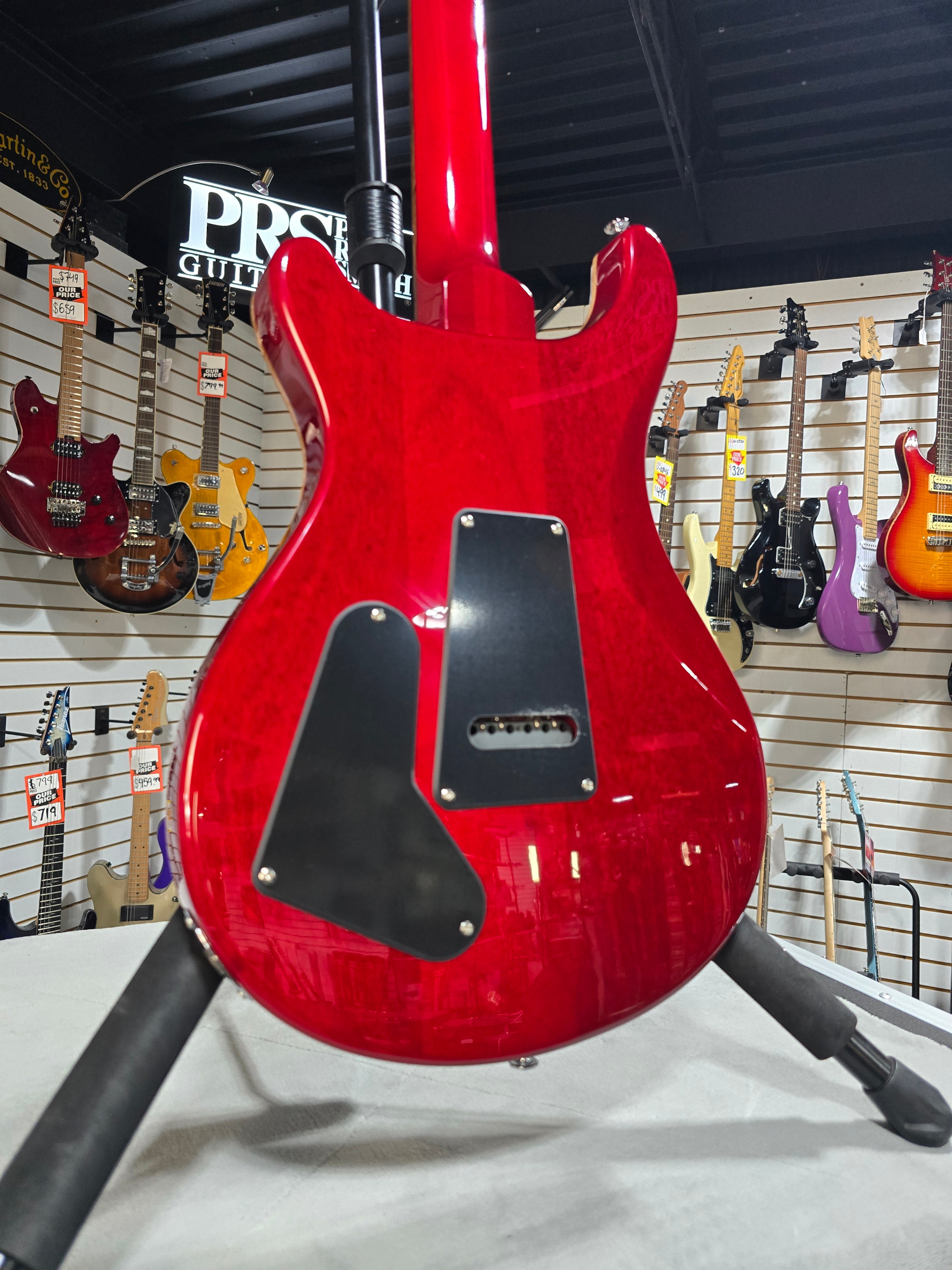 PRS SE Studio Electric Guitar - Charcoal Cherry Burst w/Gig Bag & PLEK*D #704