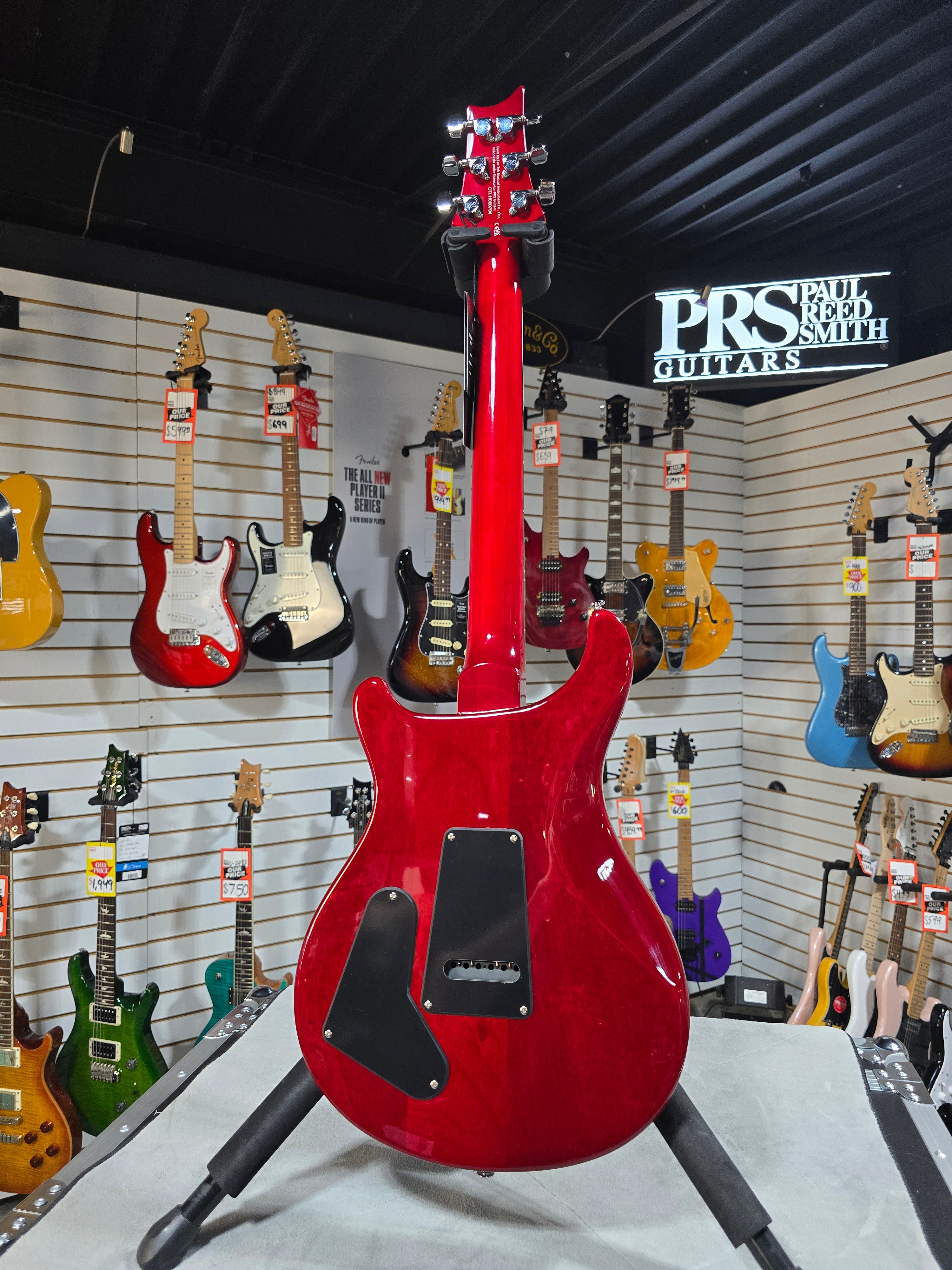 PRS SE Studio Electric Guitar - Charcoal Cherry Burst w/Gig Bag & PLEK*D #704